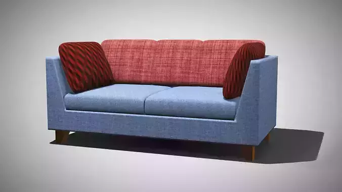 Sofa 3d model with cushions 3D model
