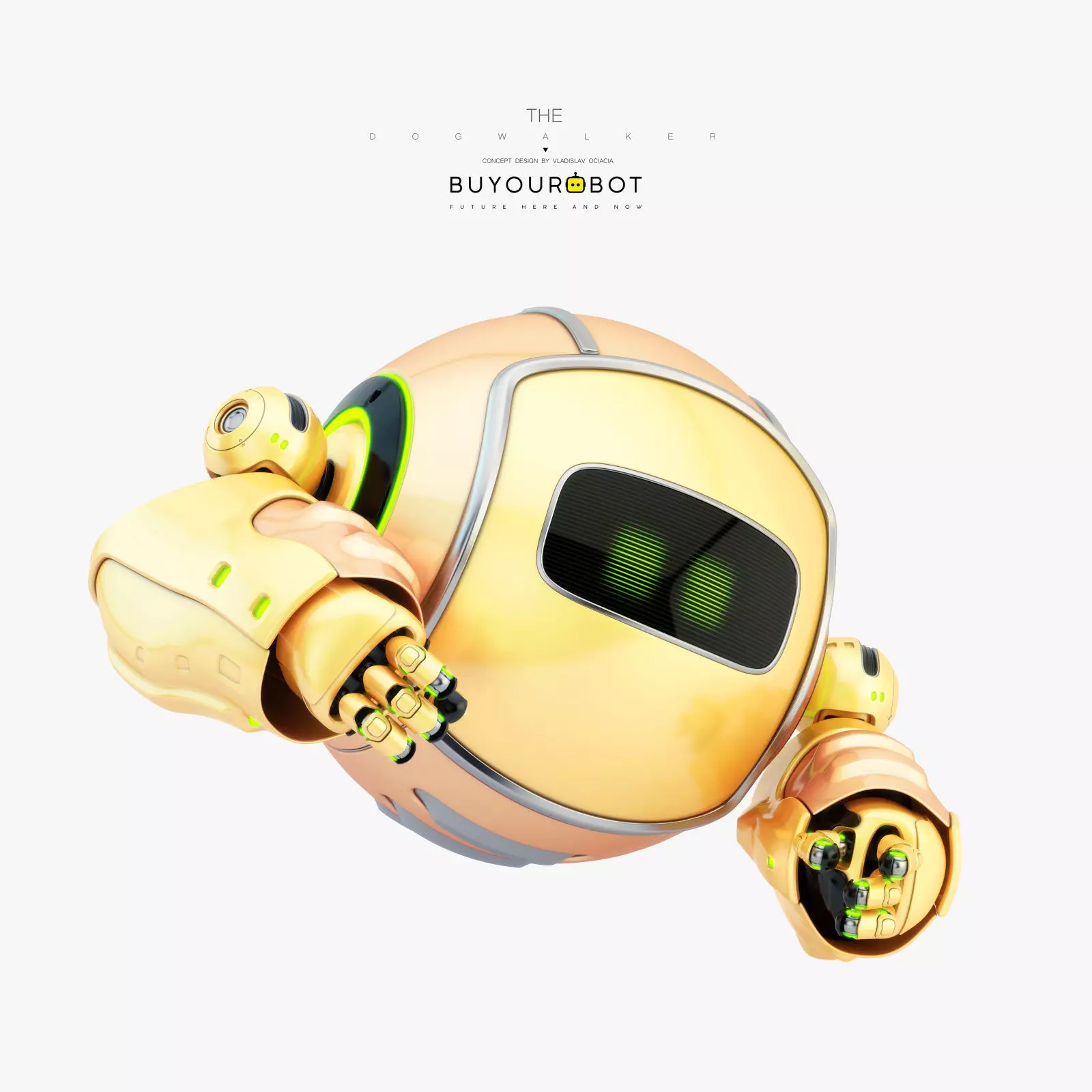 Dog walker XIII bot 3D model_0