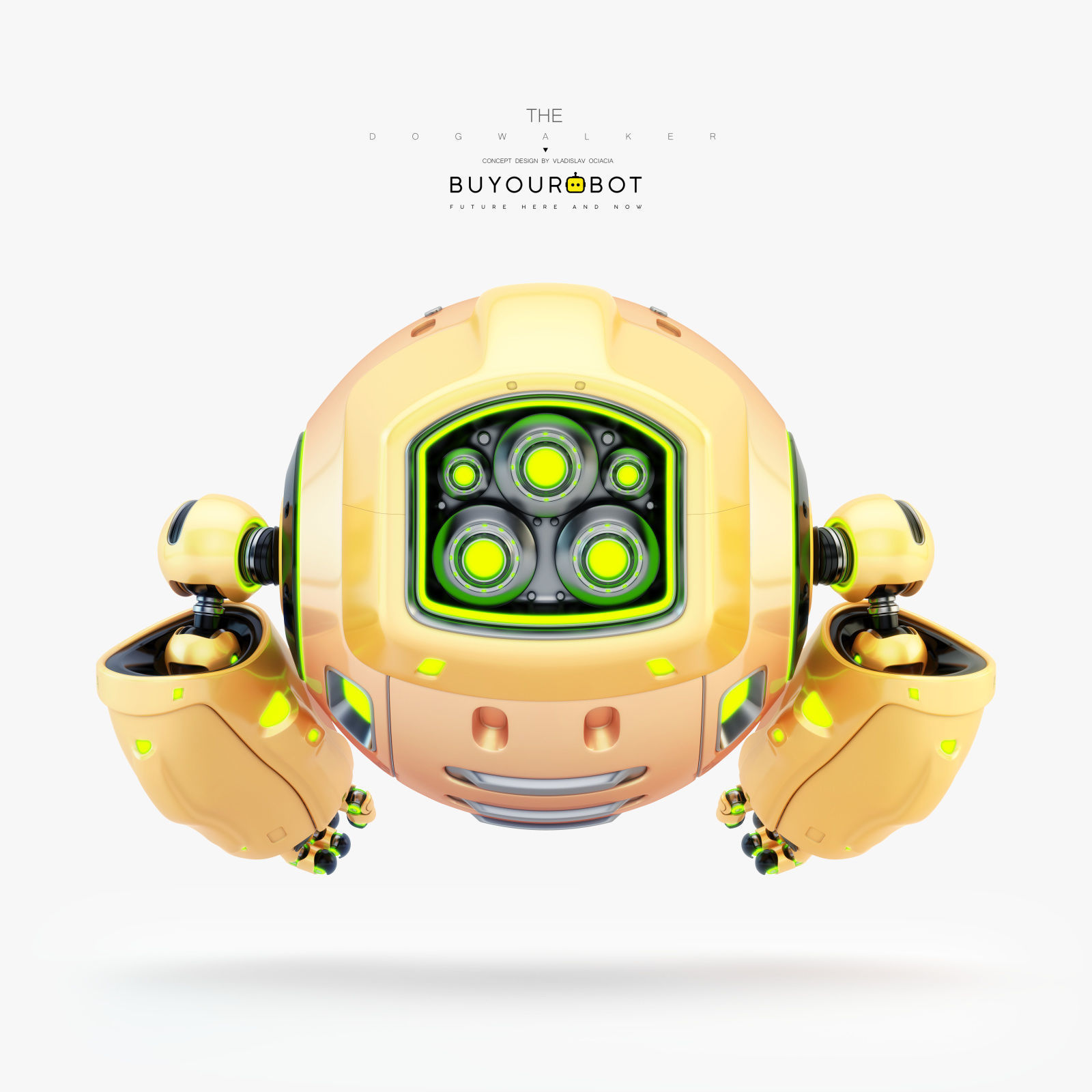 Dog walker XIII bot 3D model_4