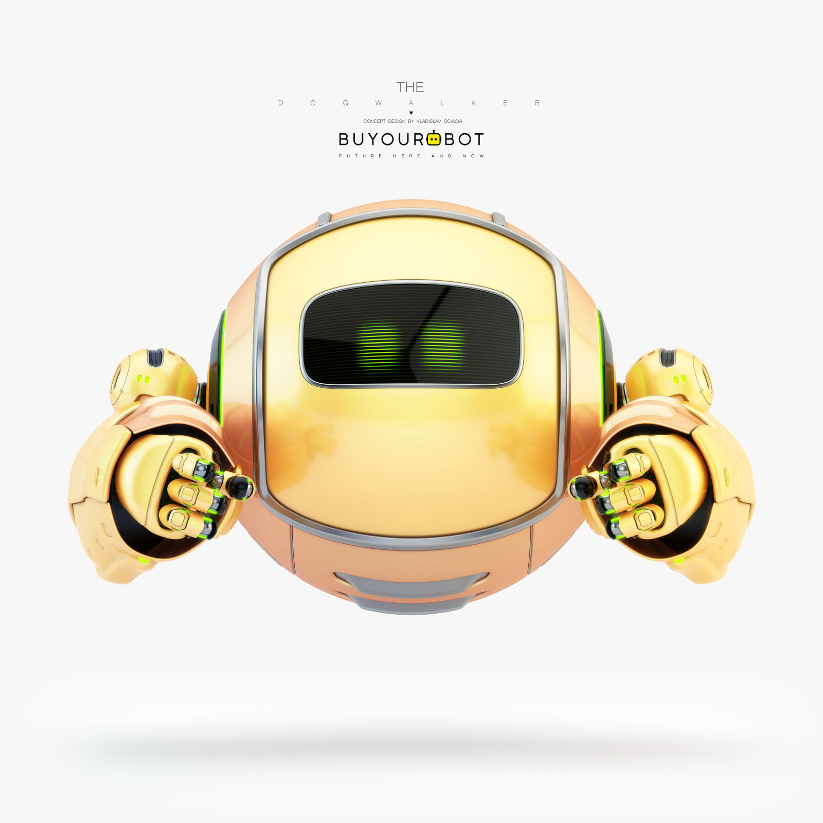 Dog walker XIII bot 3D model_3