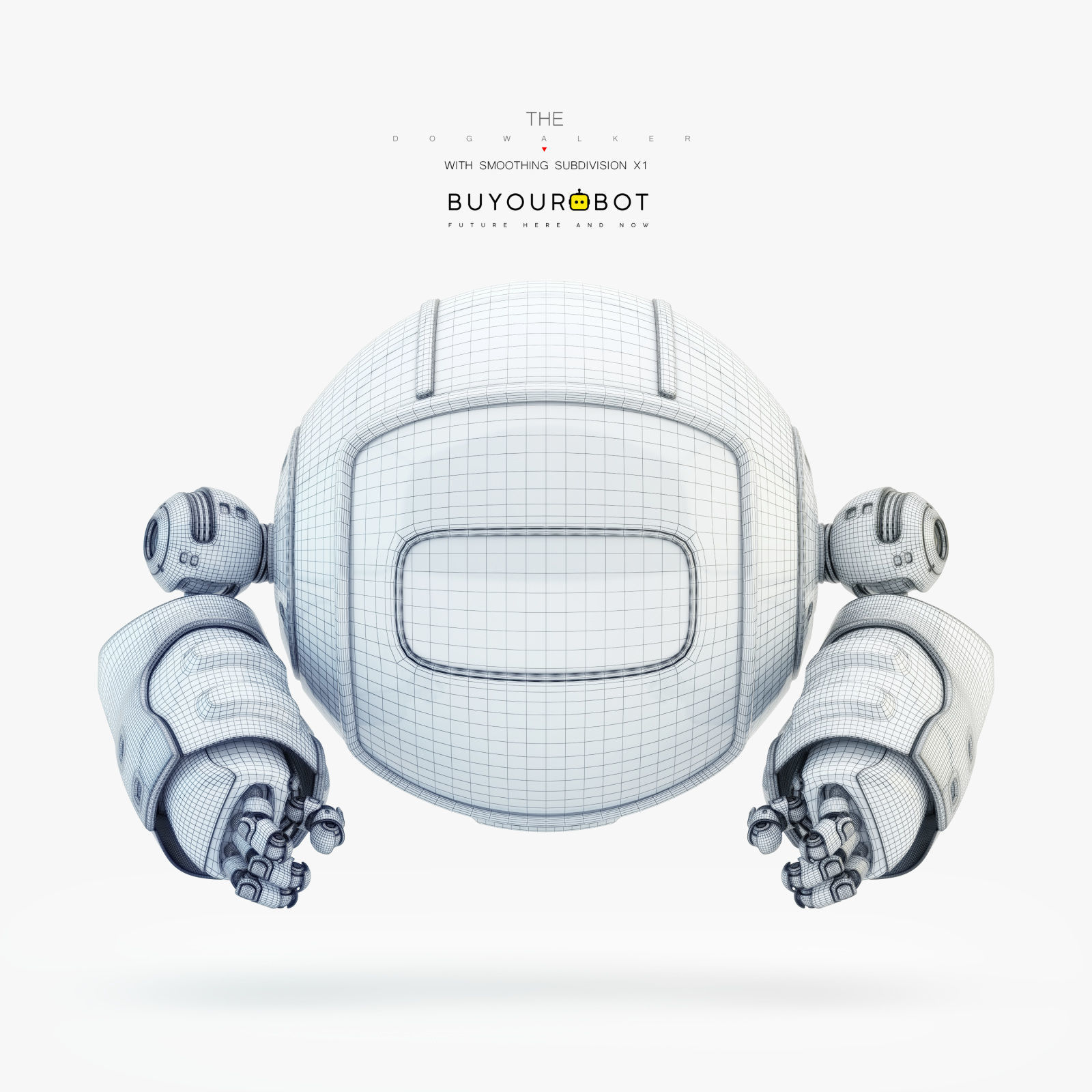 Dog walker XIII bot 3D model_7