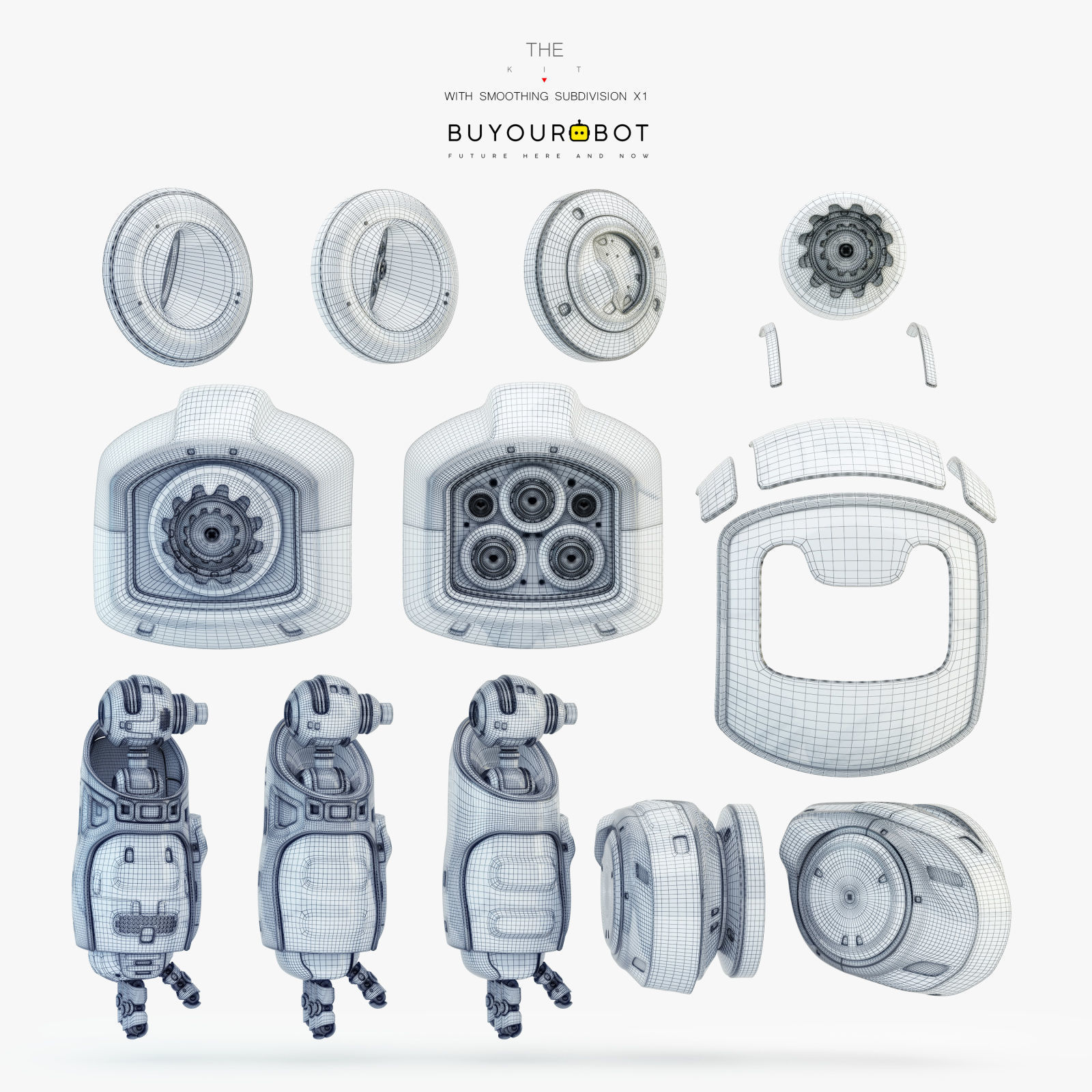 Dog walker XIII bot 3D model_6