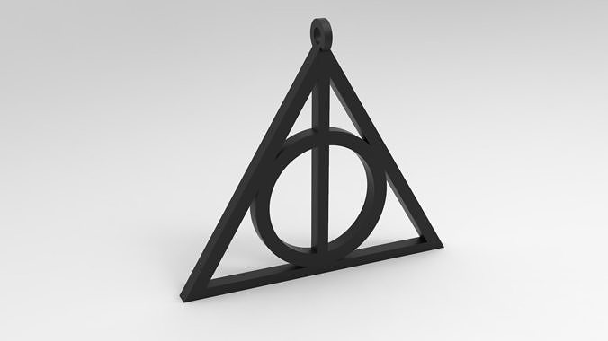 Deathly Hallows Pendant for 3D Print 3D print model