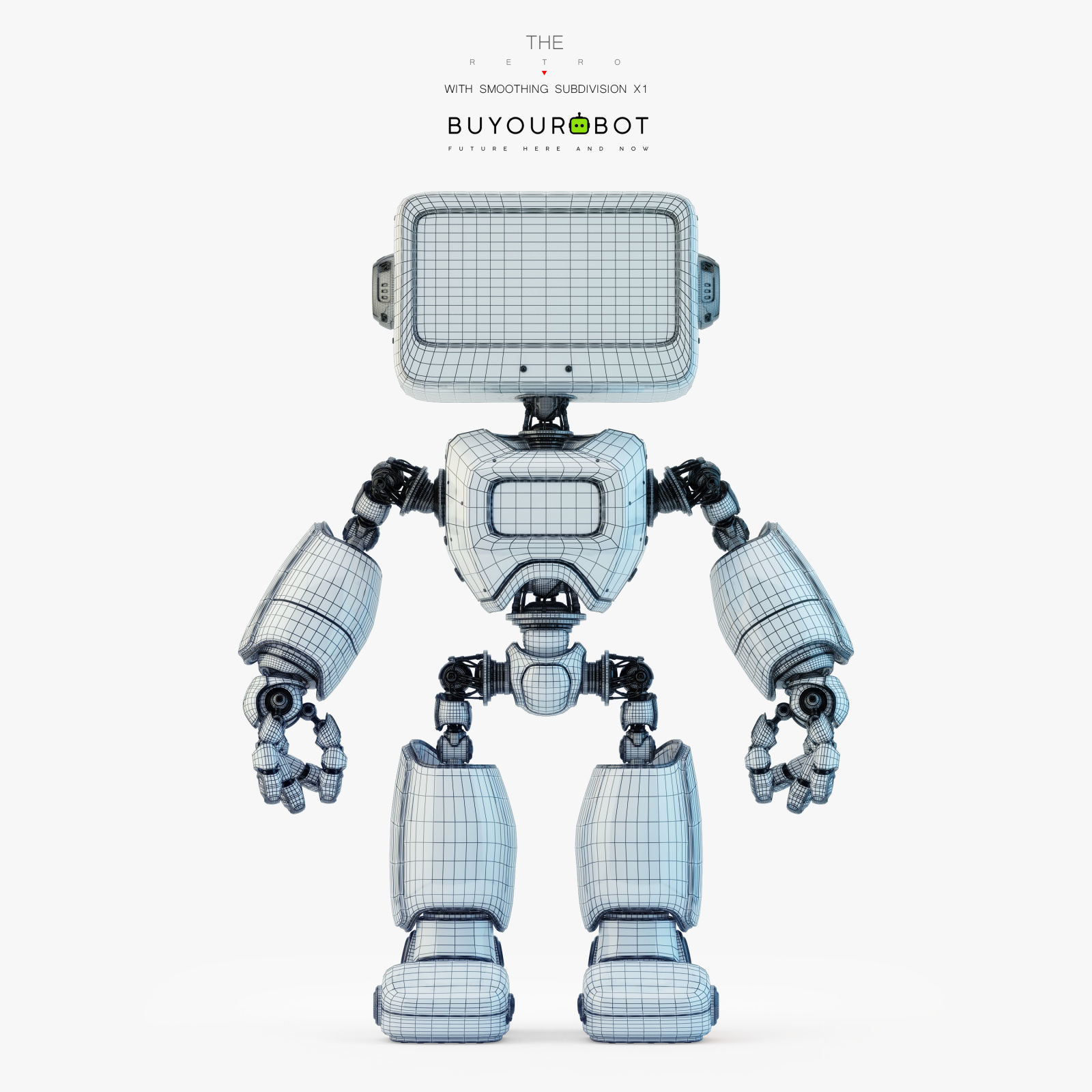 Digital robotic retro bot III 3D model_3