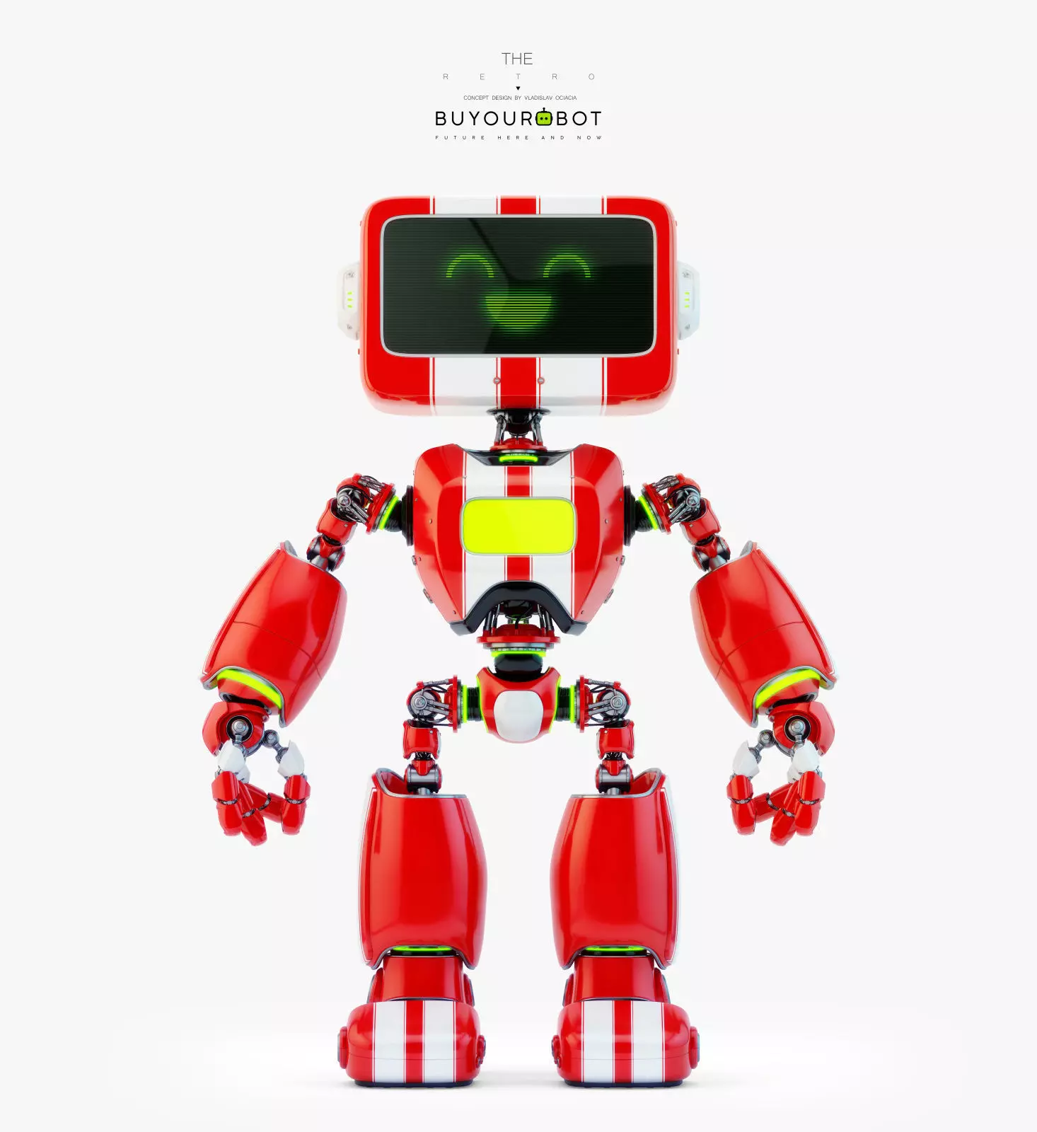 Digital robotic retro bot III 3D model_0