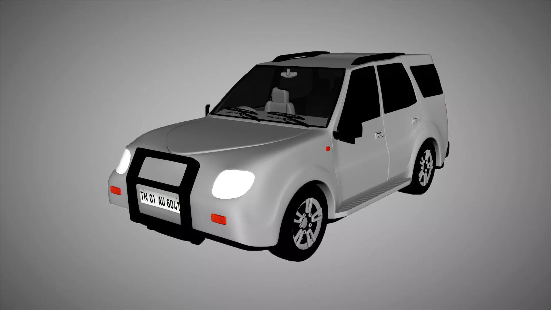 Car 3d model with rig SUV 3D model_0