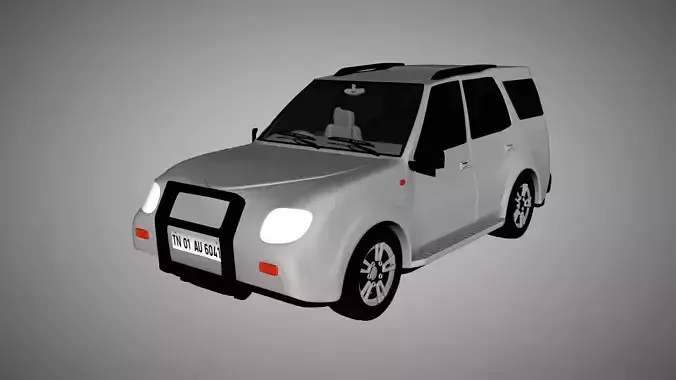 Car 3d model with rig SUV 3D model