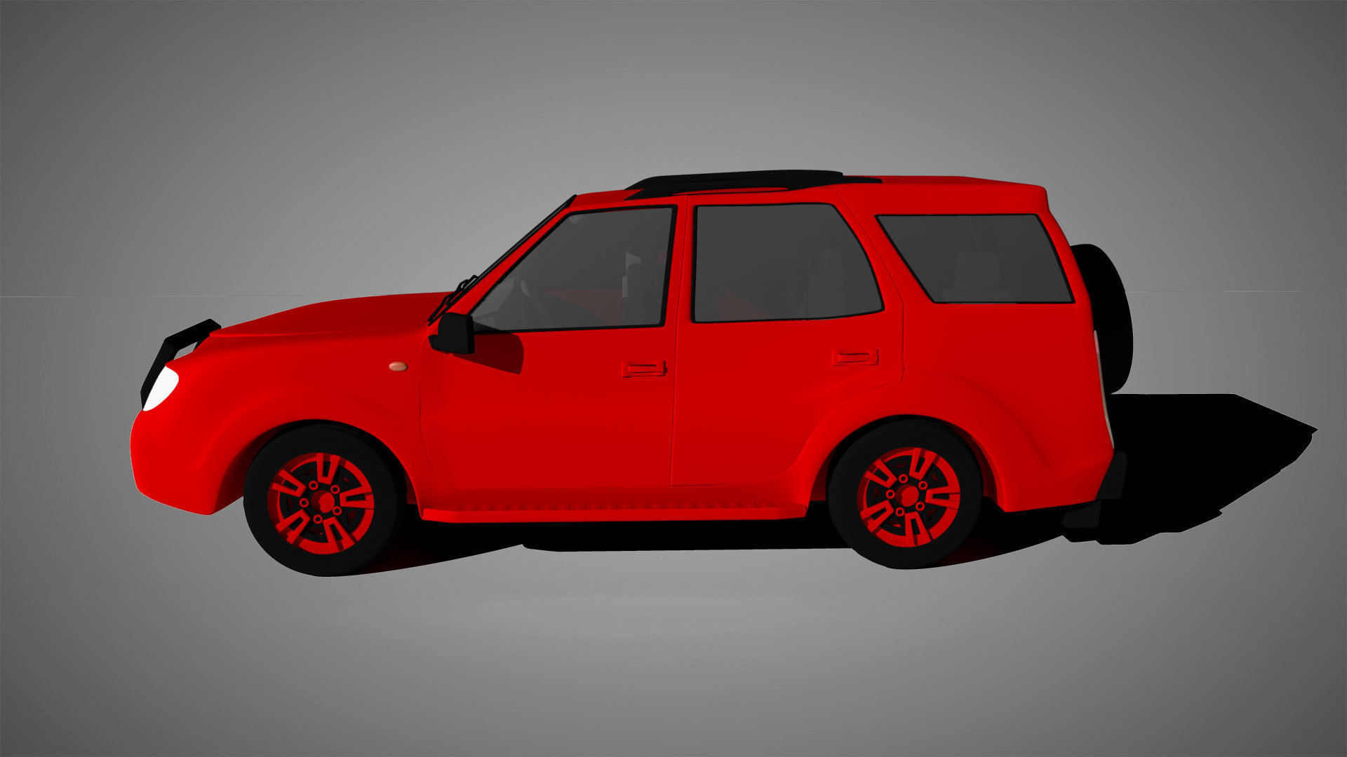 Car 3d model with rig SUV 3D model_3