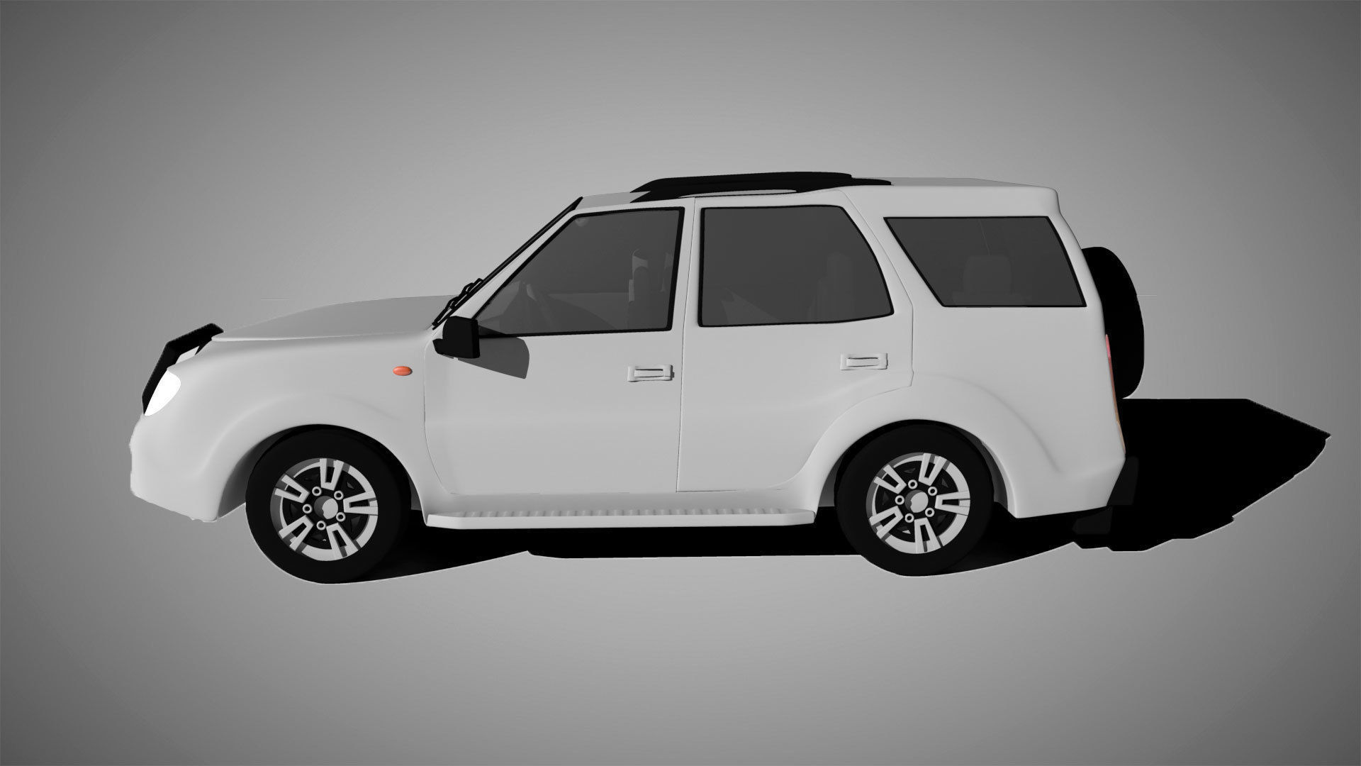 Car 3d model with rig SUV 3D model_1