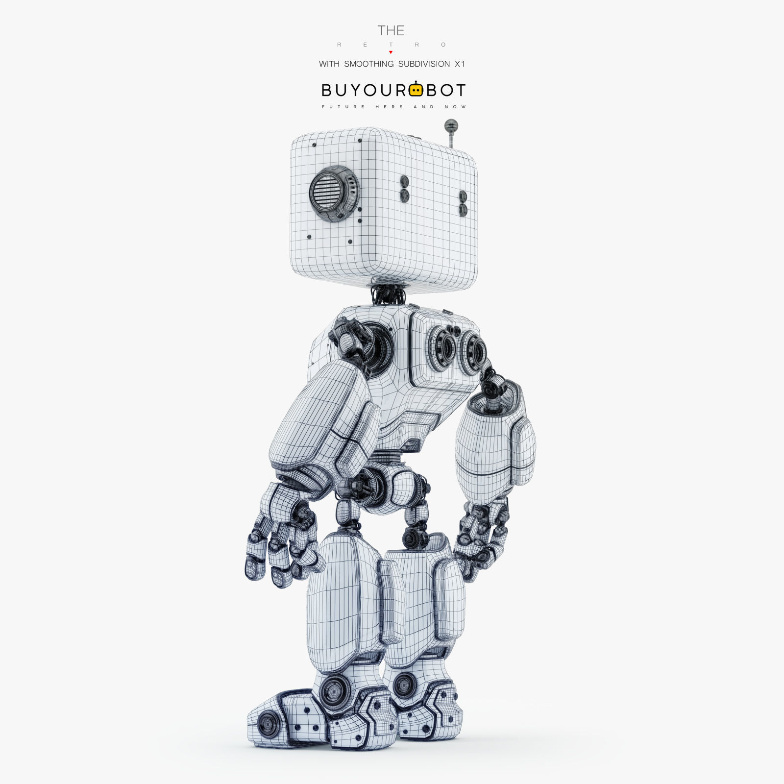 Digital robotic retro bot II 3D model_4