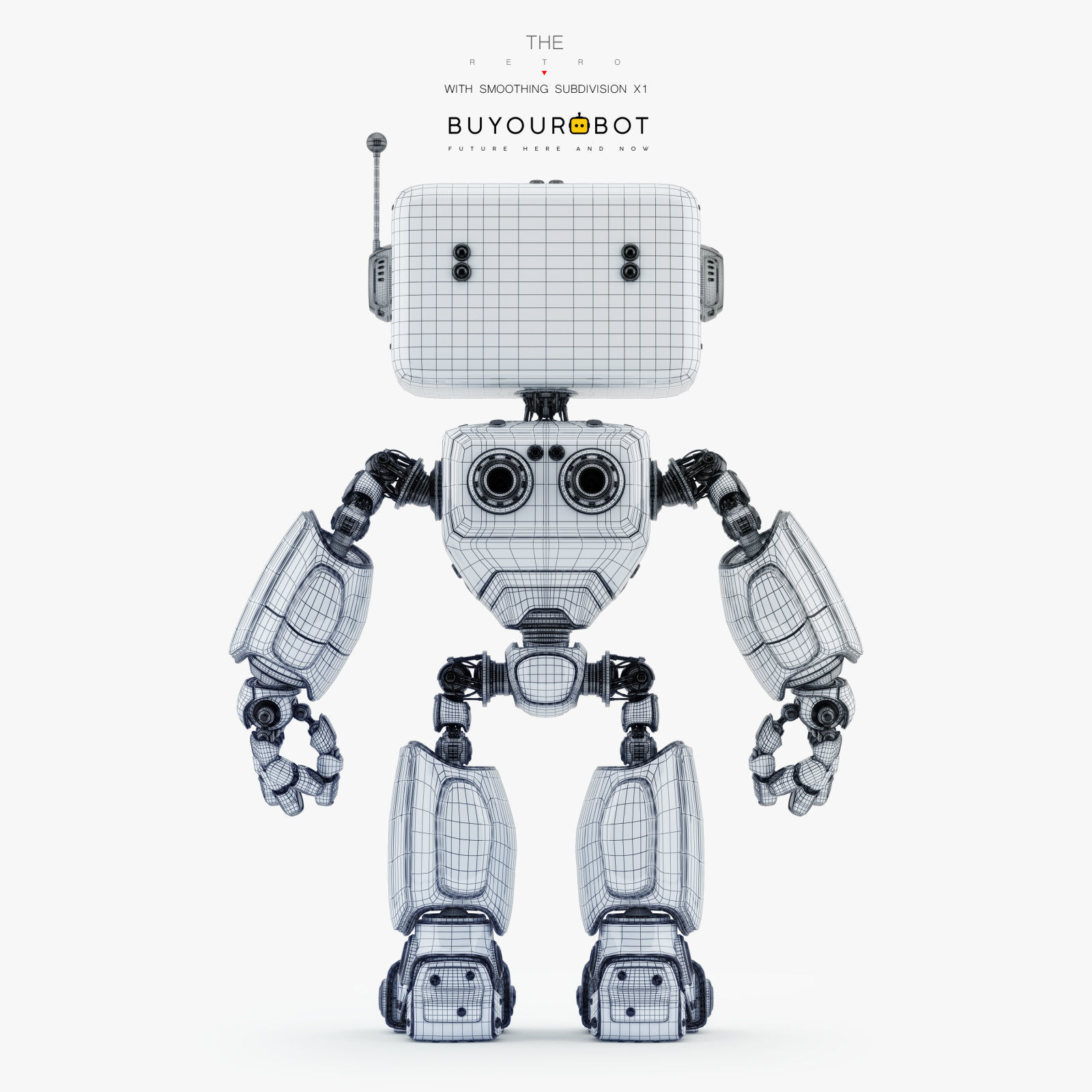 Digital robotic retro bot II 3D model_5