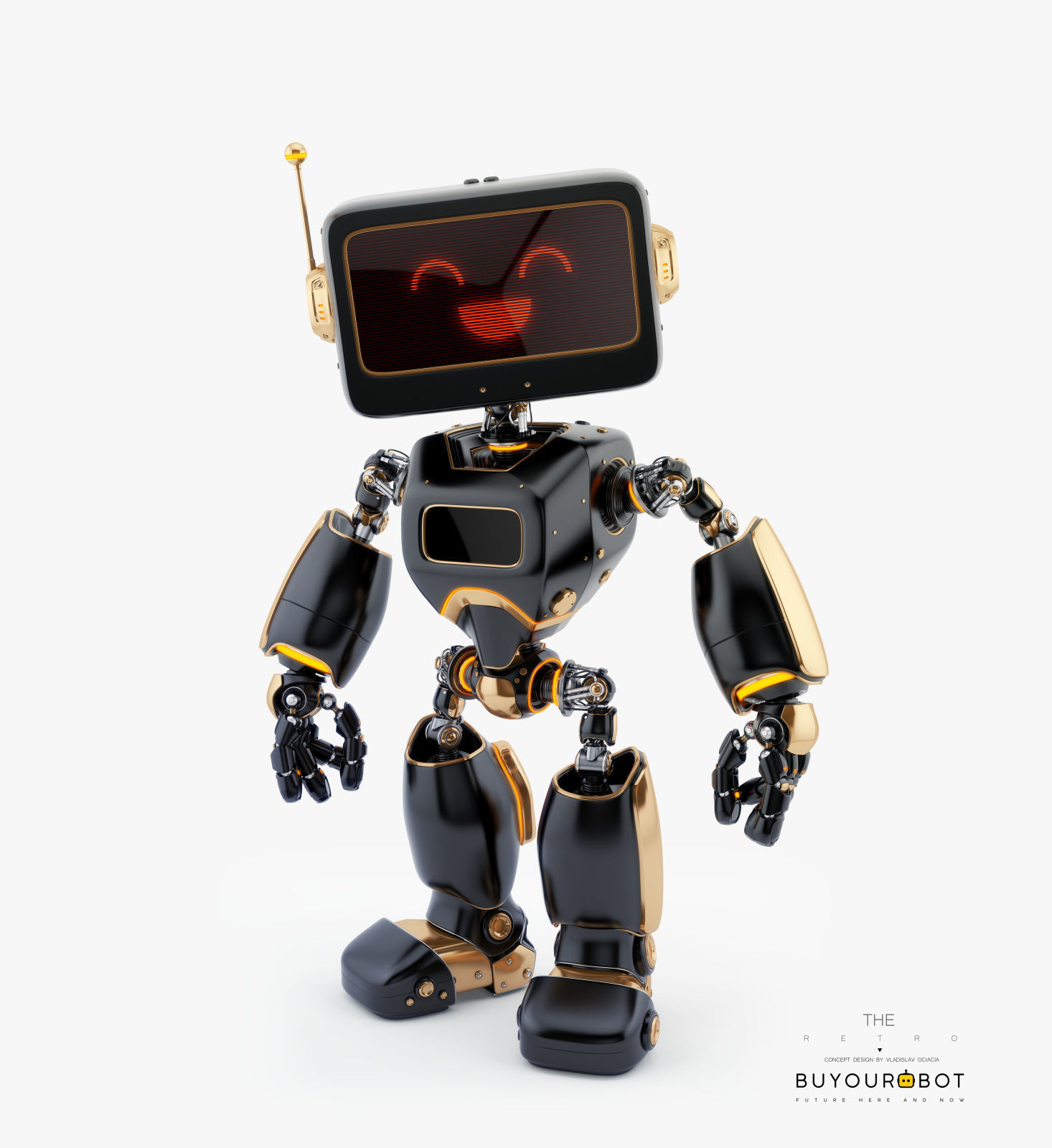 Digital robotic retro bot II 3D model_1