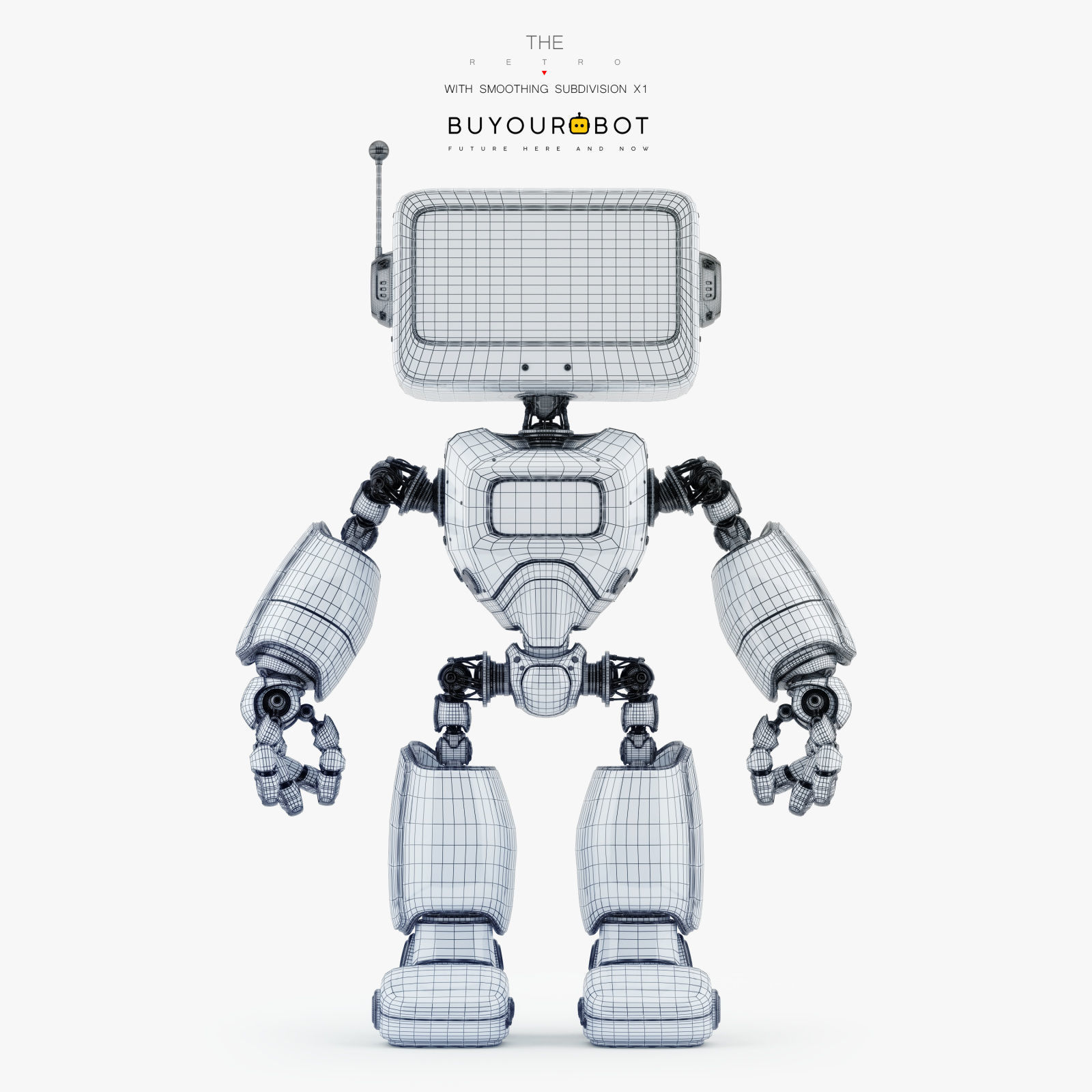 Digital robotic retro bot II 3D model_3