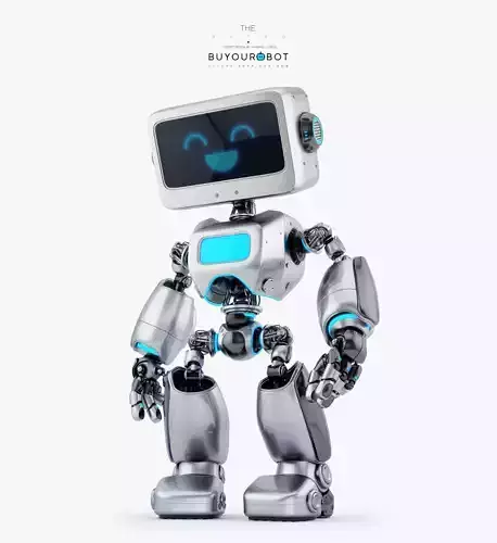 Digital robotic retro bot 3D model