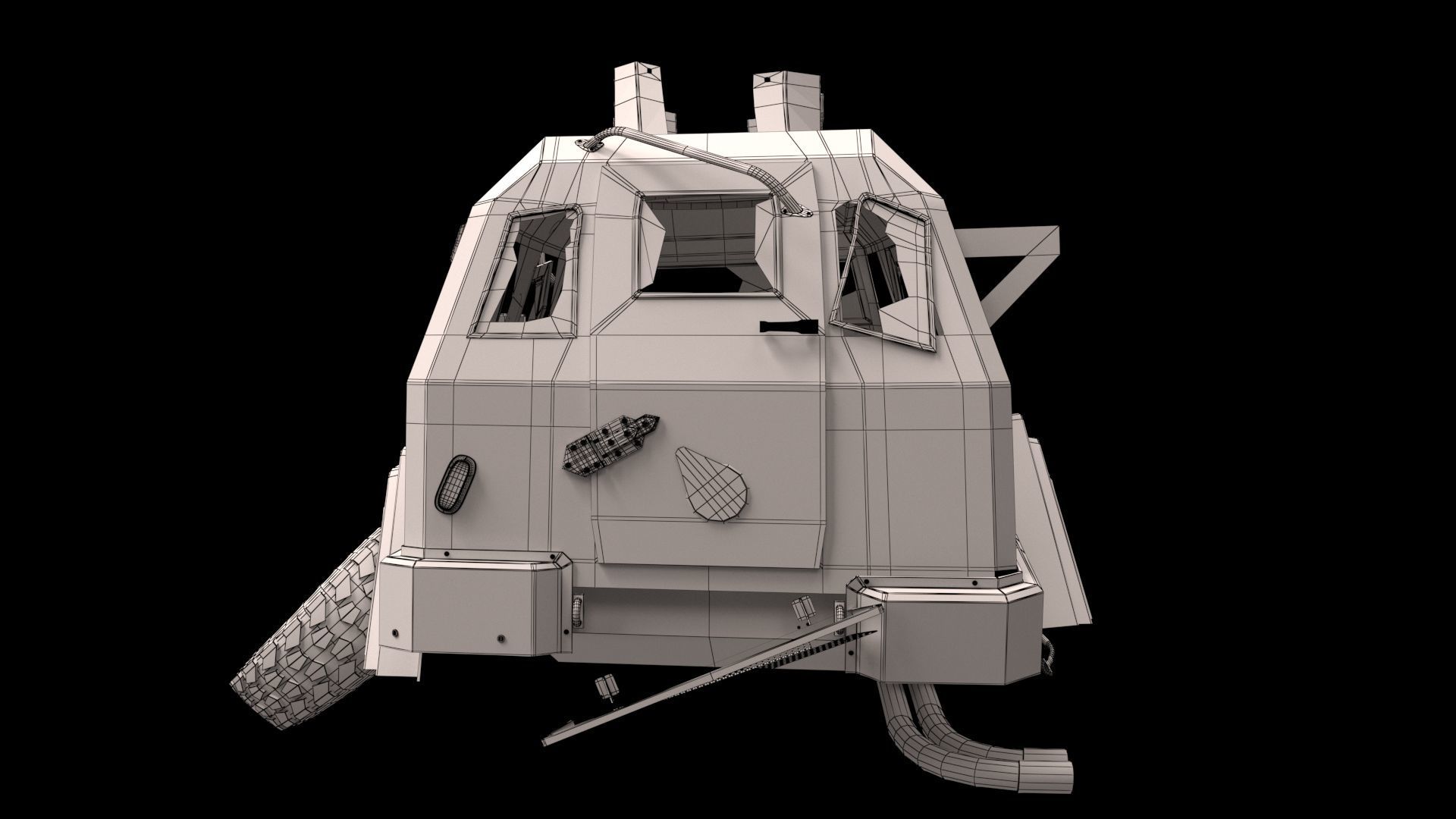 damaged Terradyne Gurkha lapv  Free low-poly 3D model_18