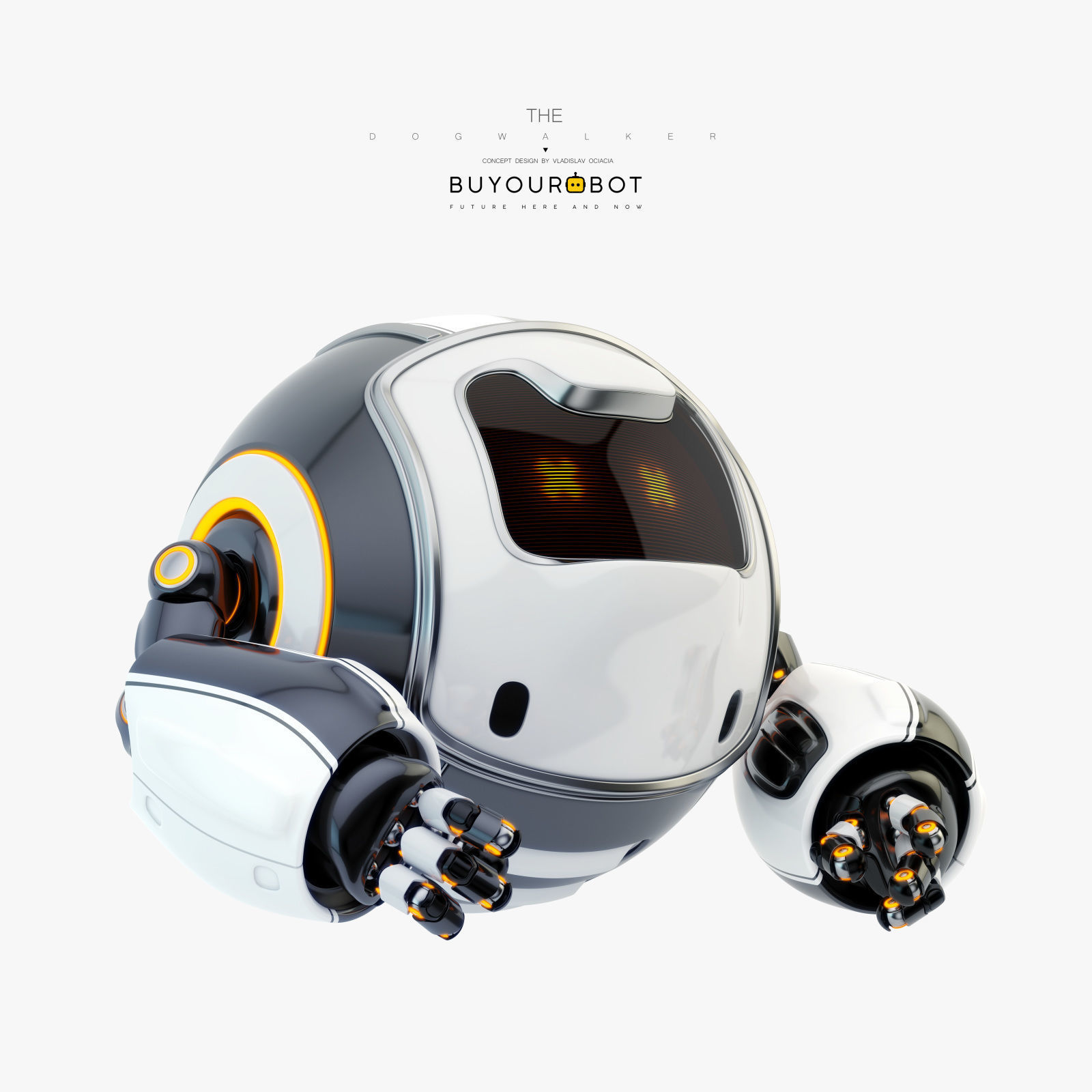 Dog walker XII 3D model_1