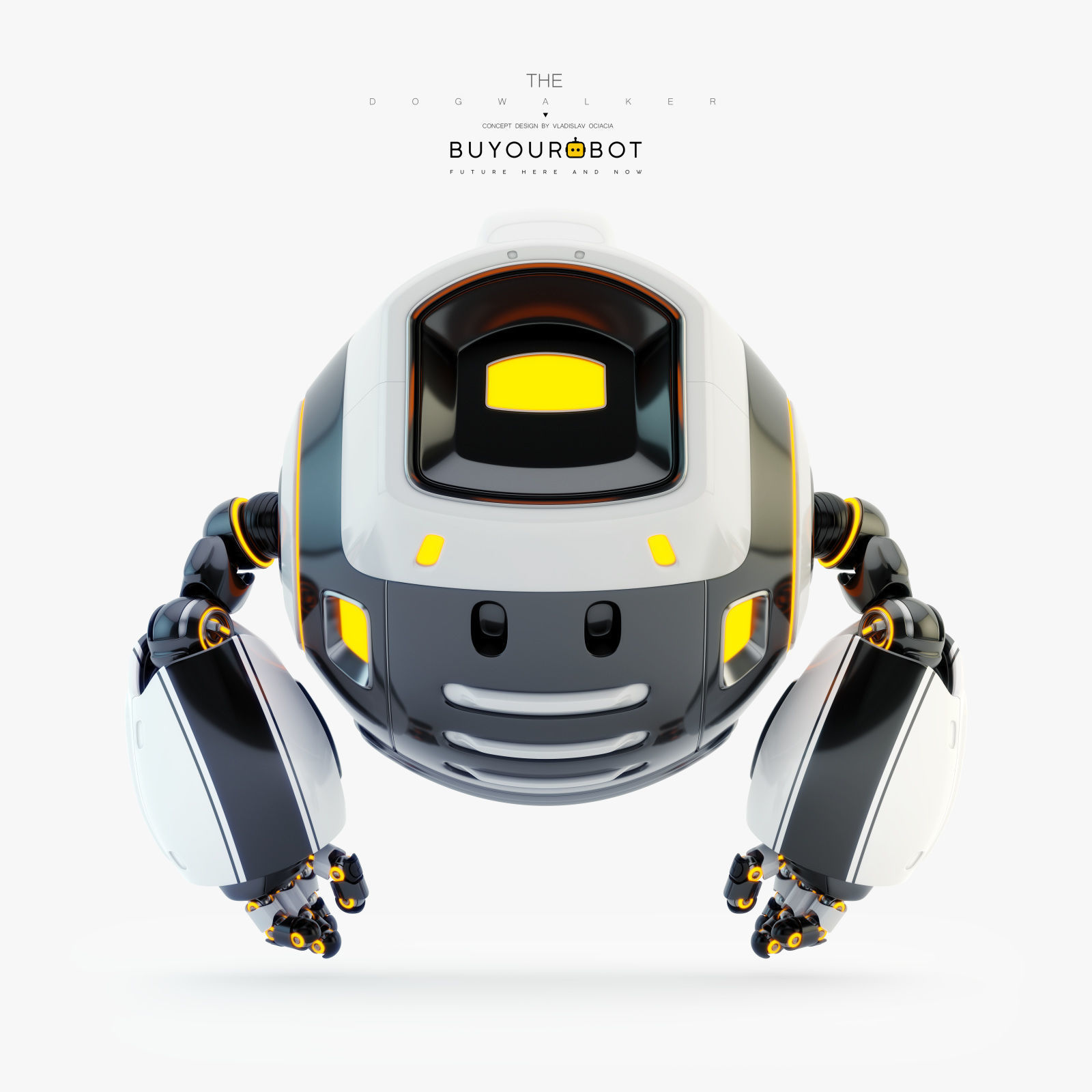 Dog walker XII 3D model_2