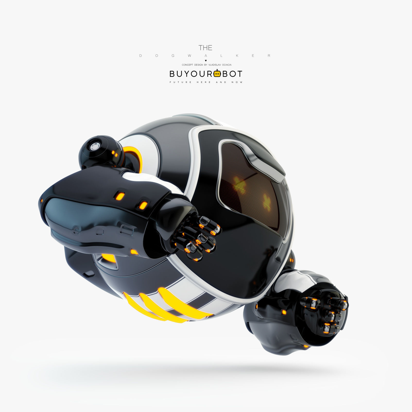 Dog walker XI bot 3D model_1