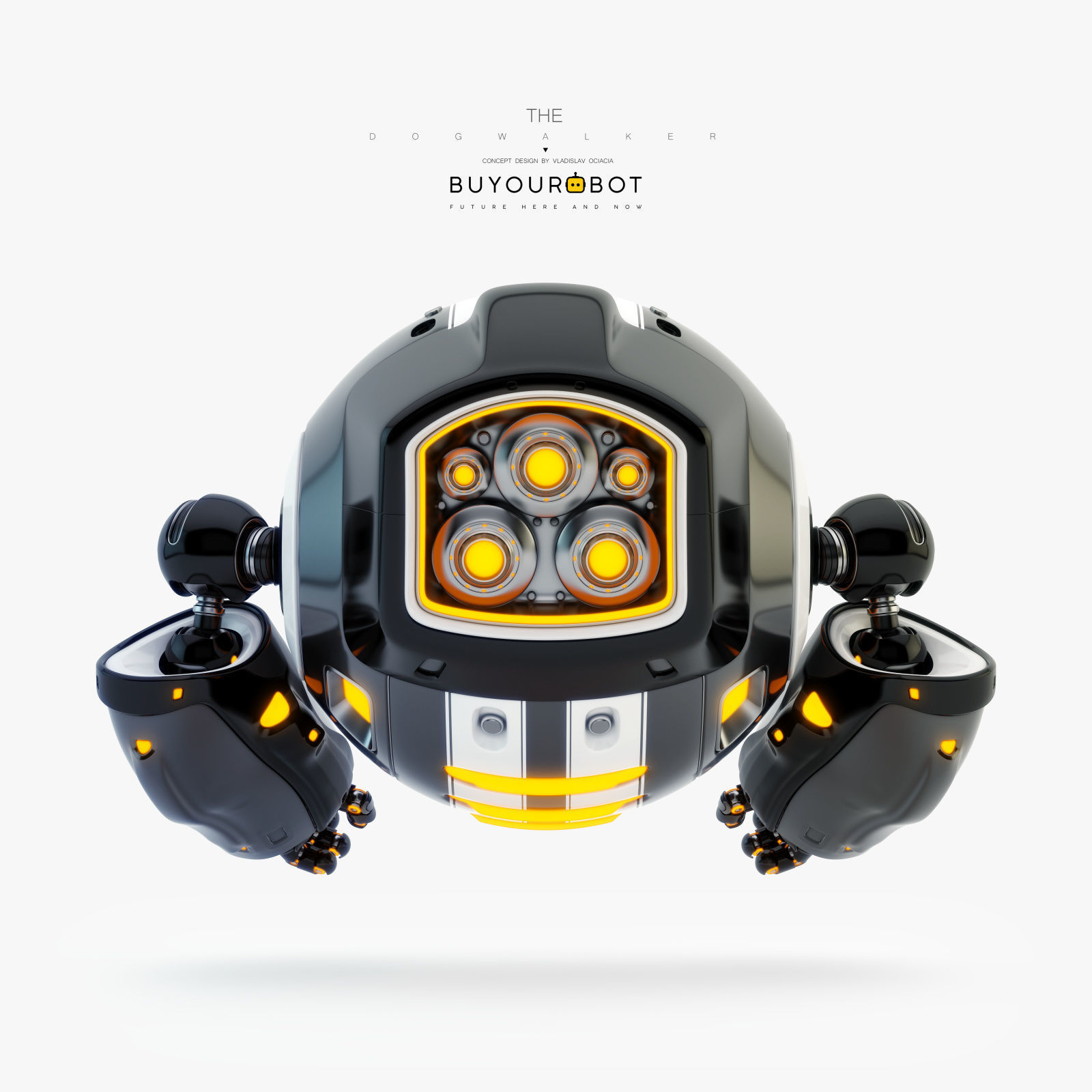 Dog walker XI bot 3D model_3