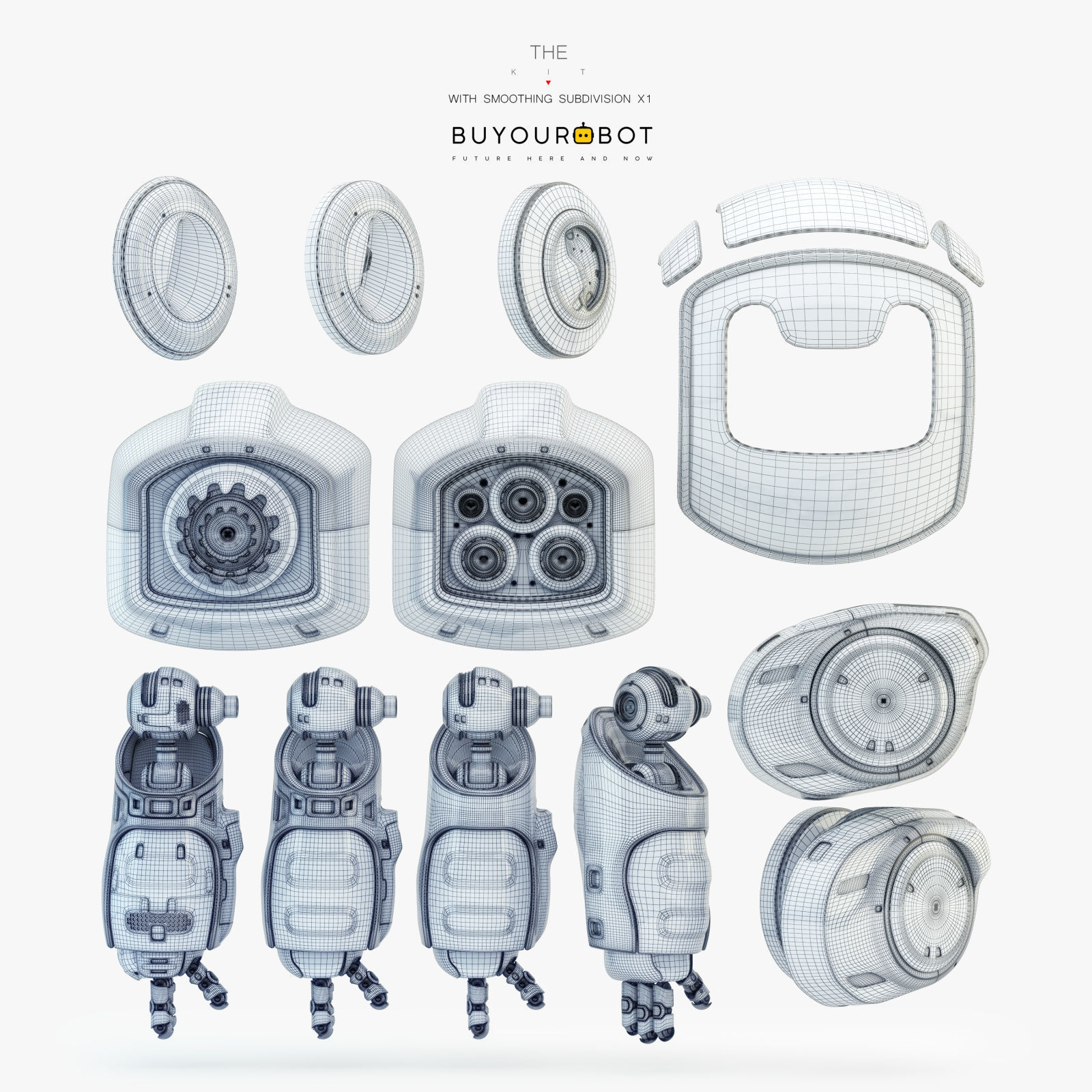 Dog walker XI bot 3D model_5