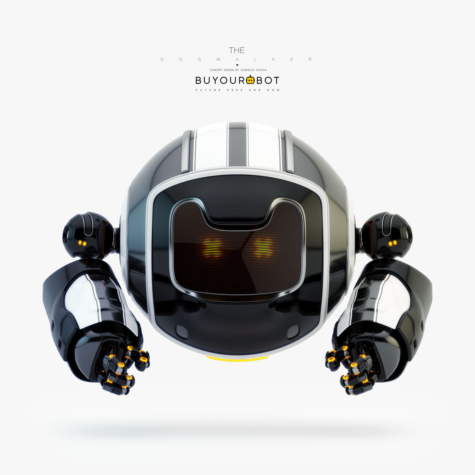 Dog walker XI bot 3D model_2