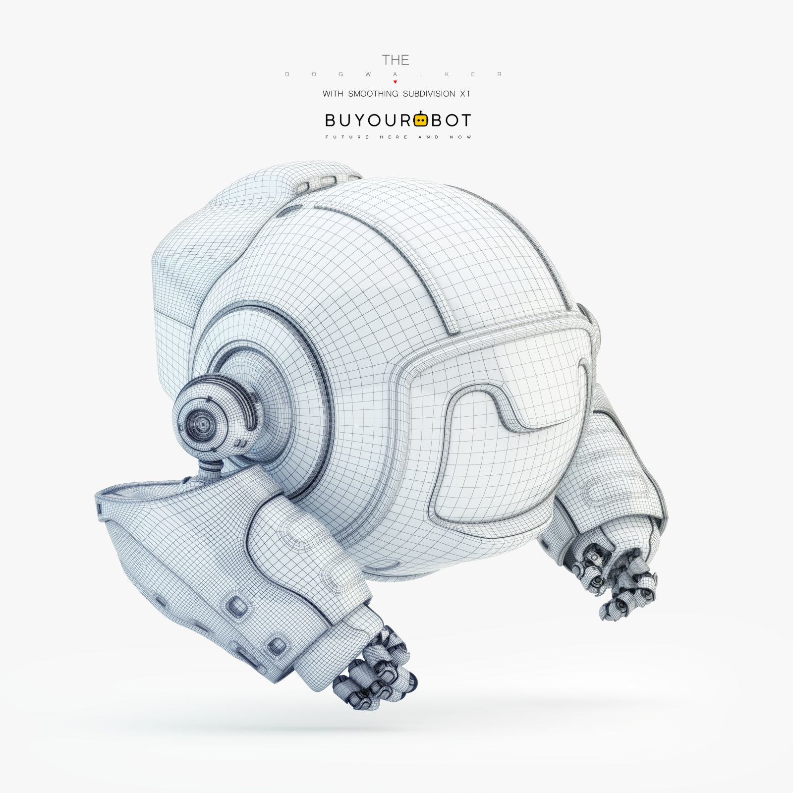 Dog walker XI bot 3D model_7