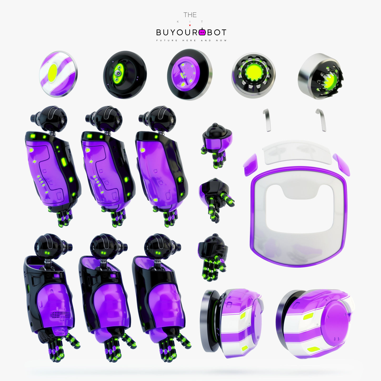 Dog walker IX bot 3D model_4