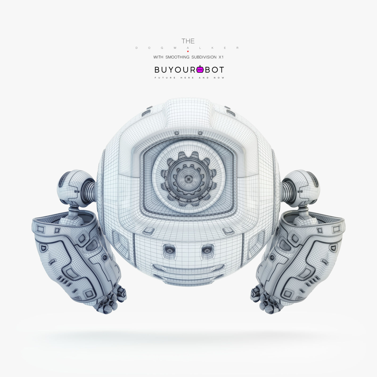 Dog walker IX bot 3D model_7