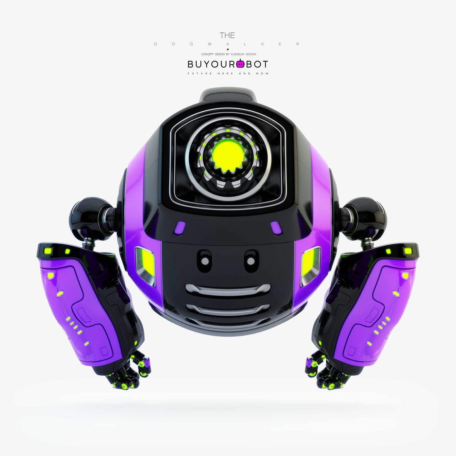 Dog walker IX bot 3D model_3