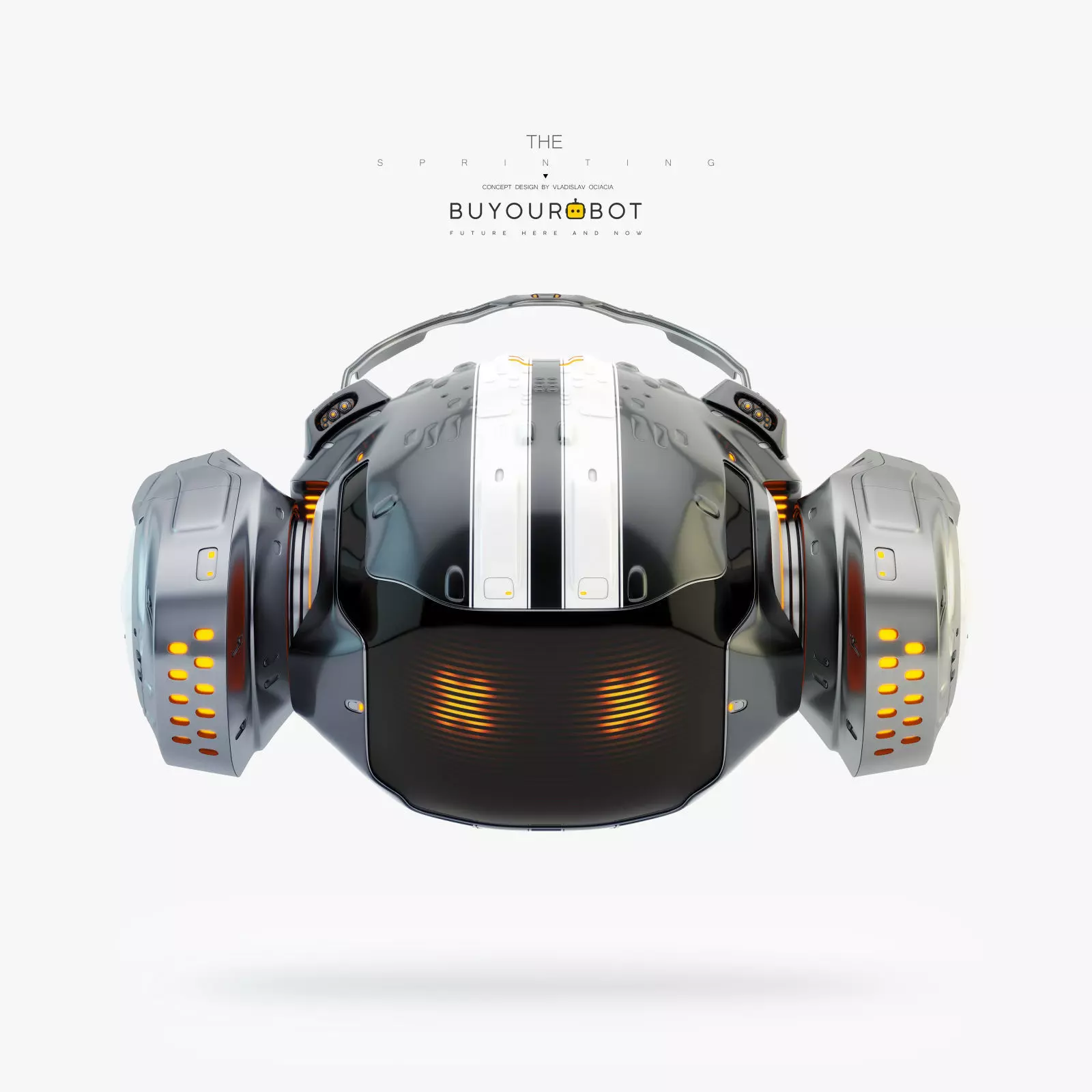 Sprinting drone 3D model_0