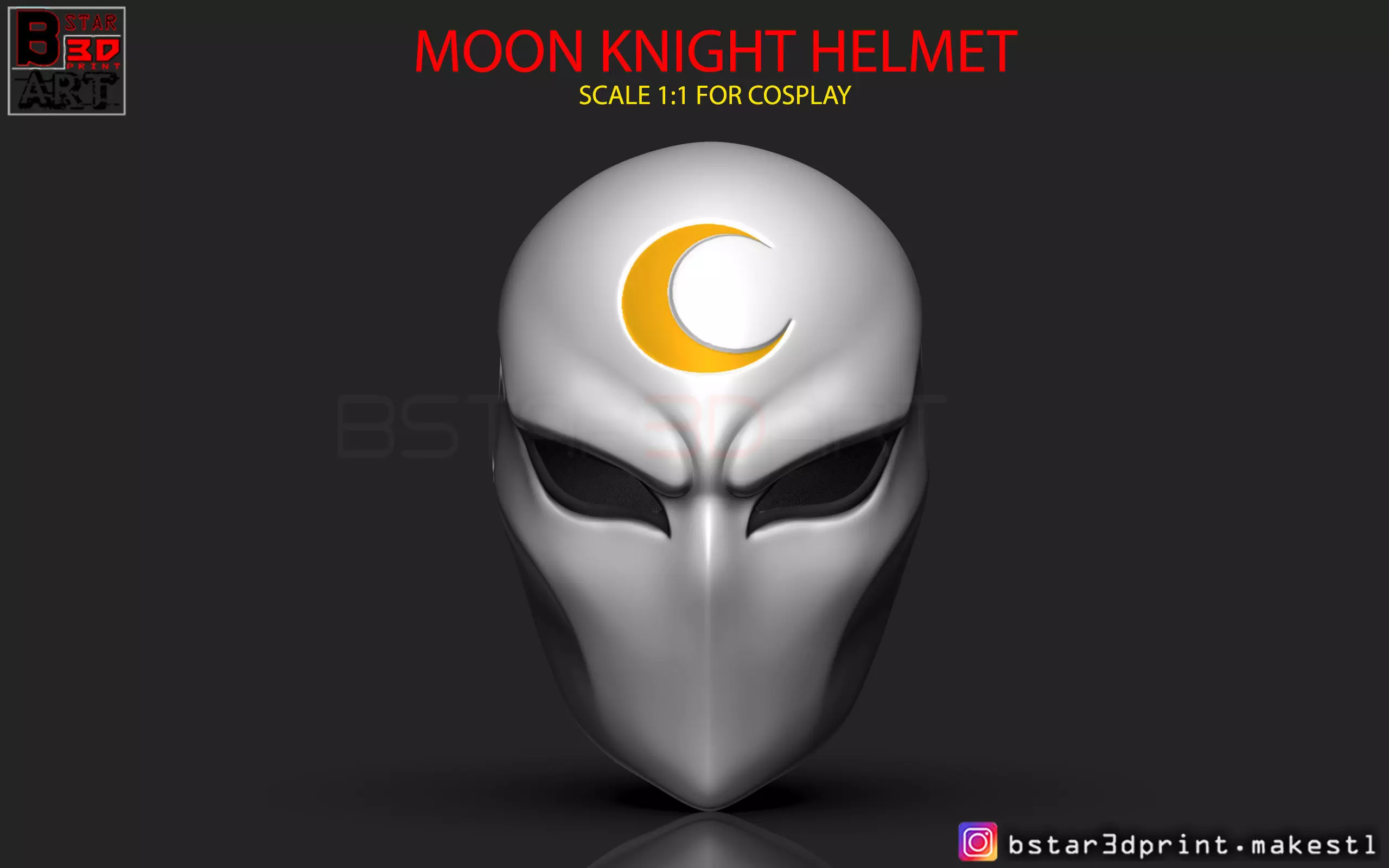 Moon Knight Mask - Marvel Comic helmet  3D print model_0
