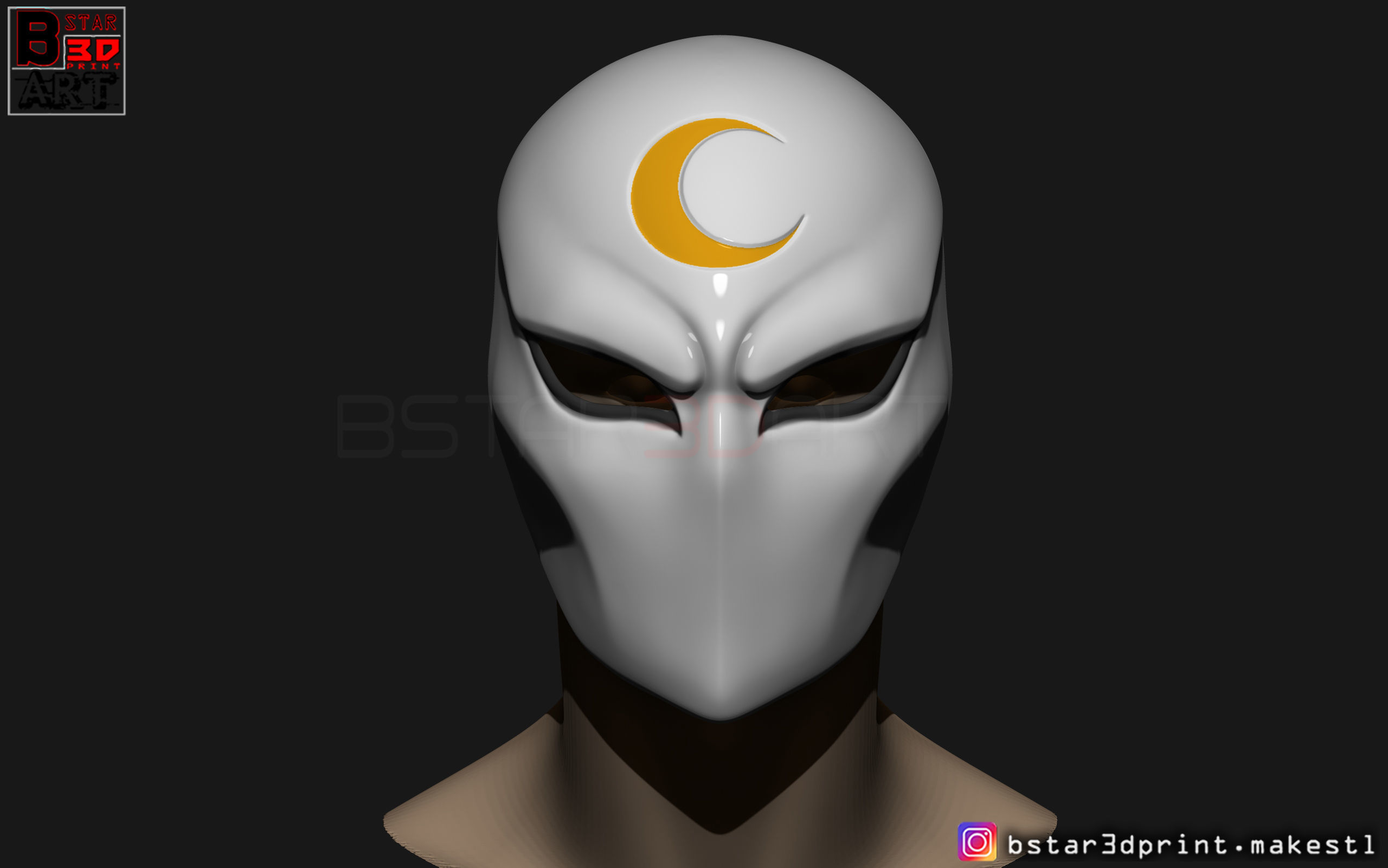 Moon Knight Mask - Marvel Comic helmet  3D print model_14