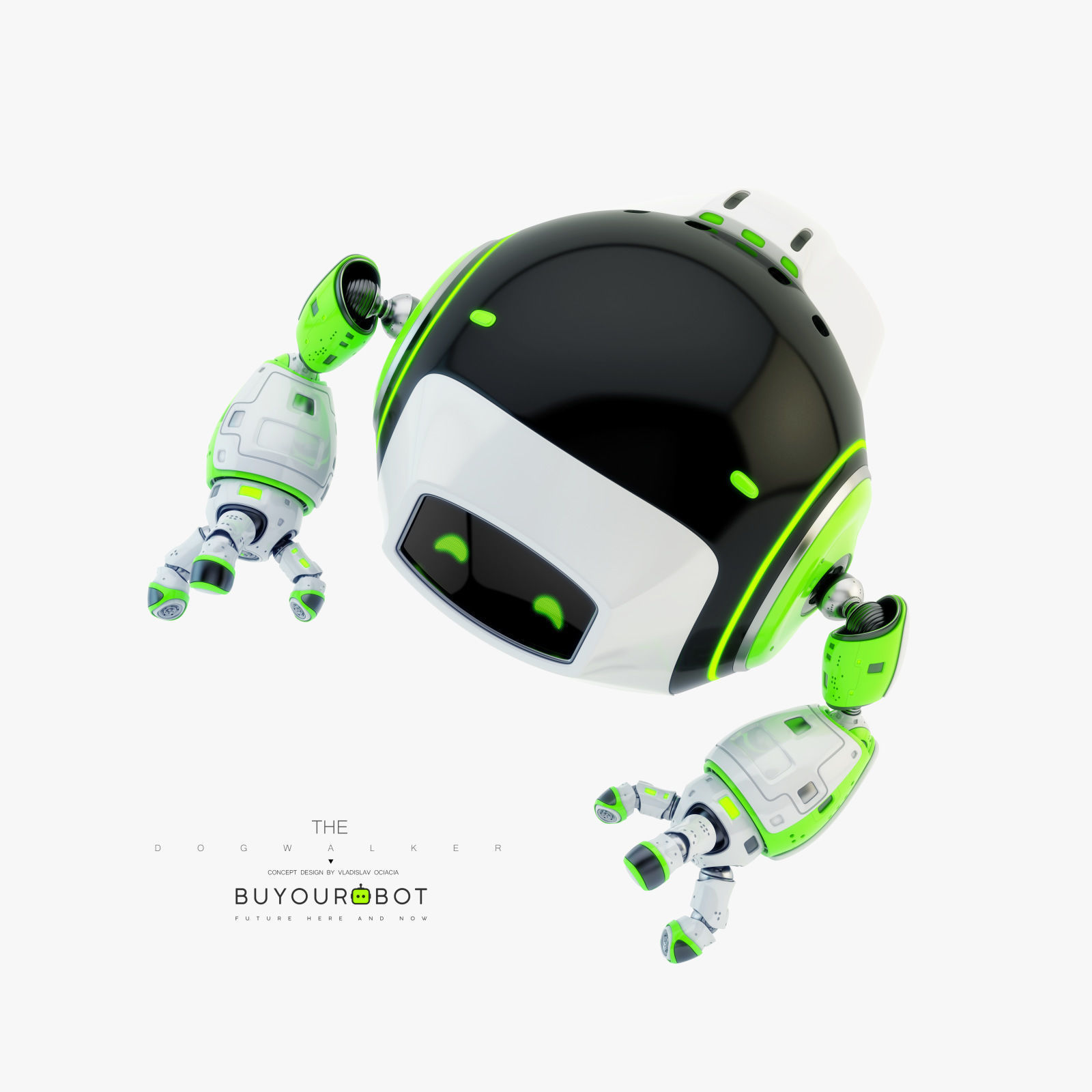 Dog walker IV bot 3D model_1