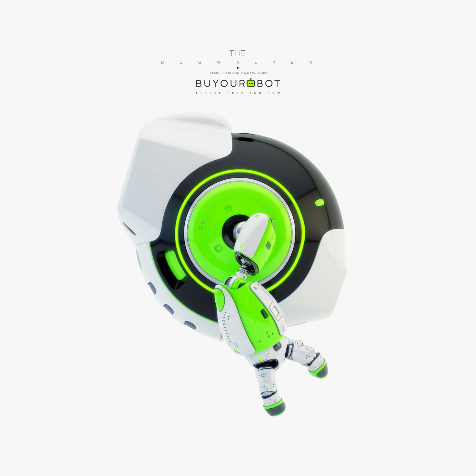 Dog walker IV bot 3D model_2