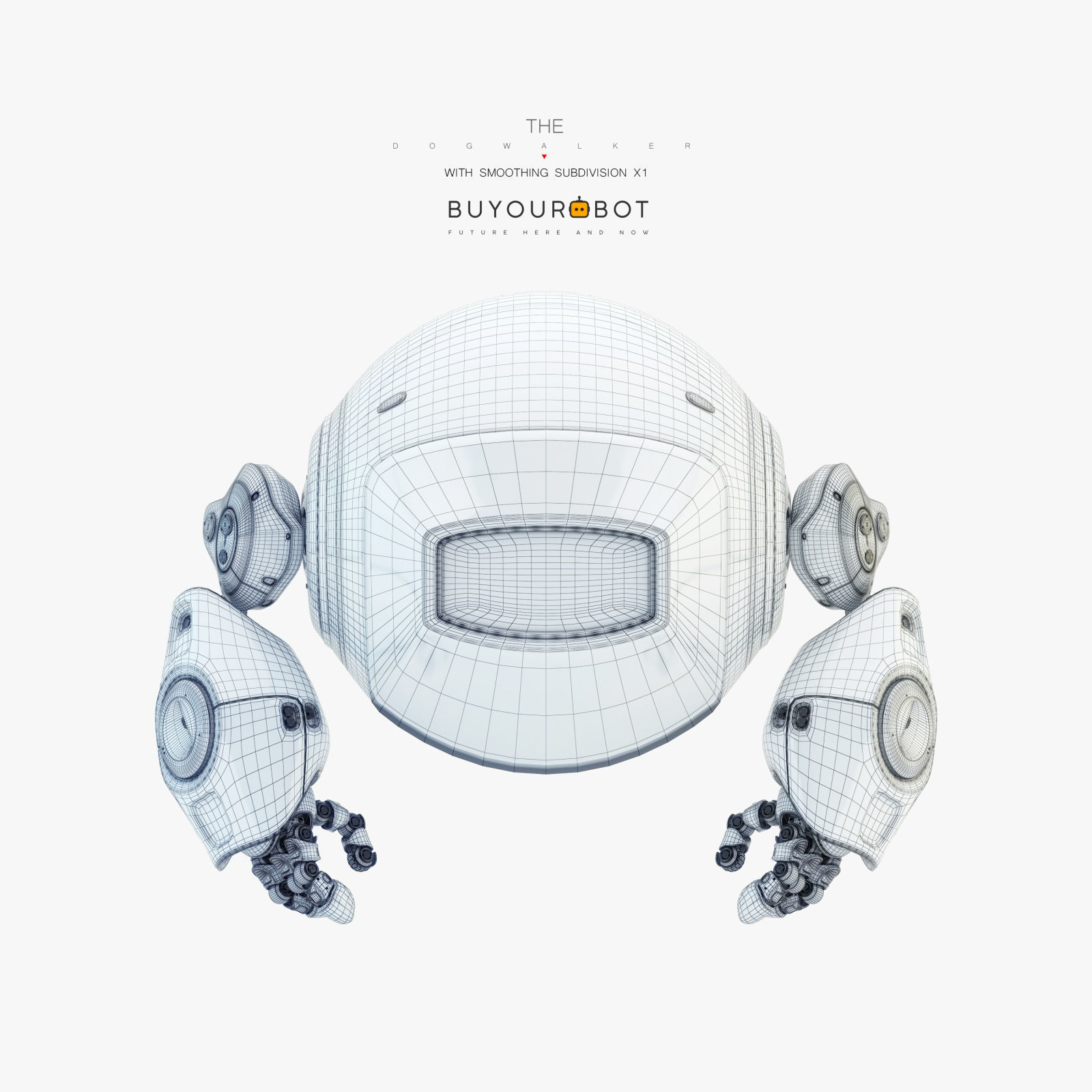 Dog walker III bot 3D model_5