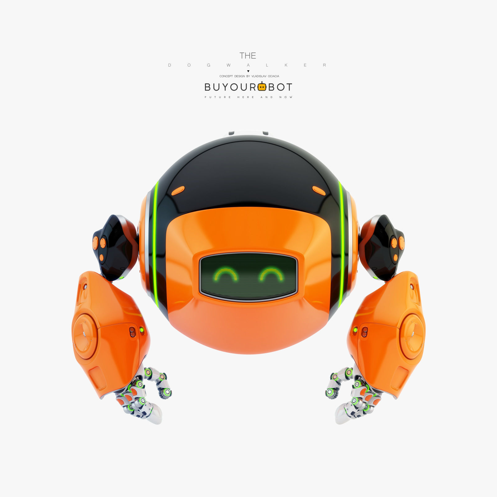 Dog walker III bot 3D model_1