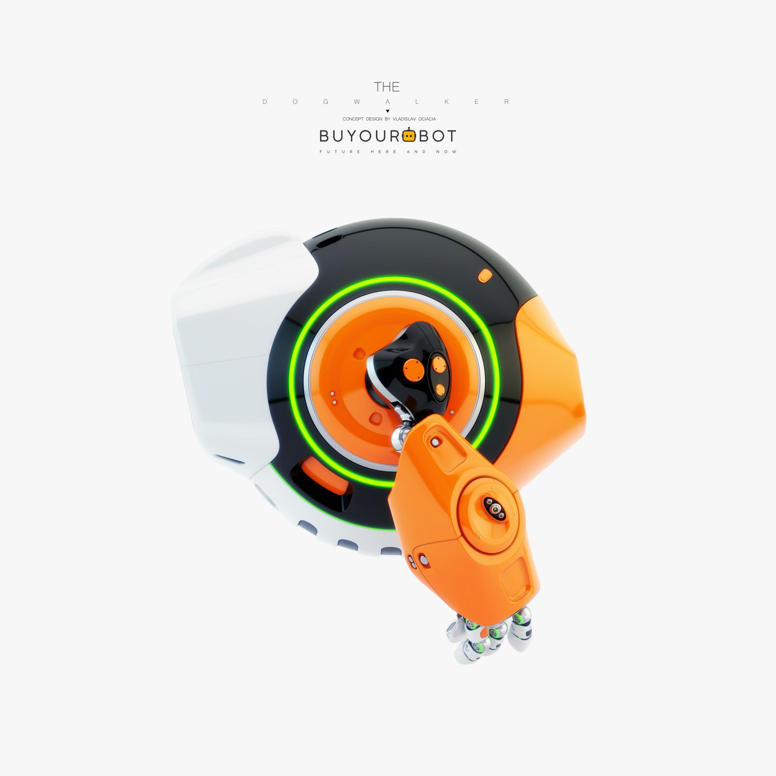 Dog walker III bot 3D model_3