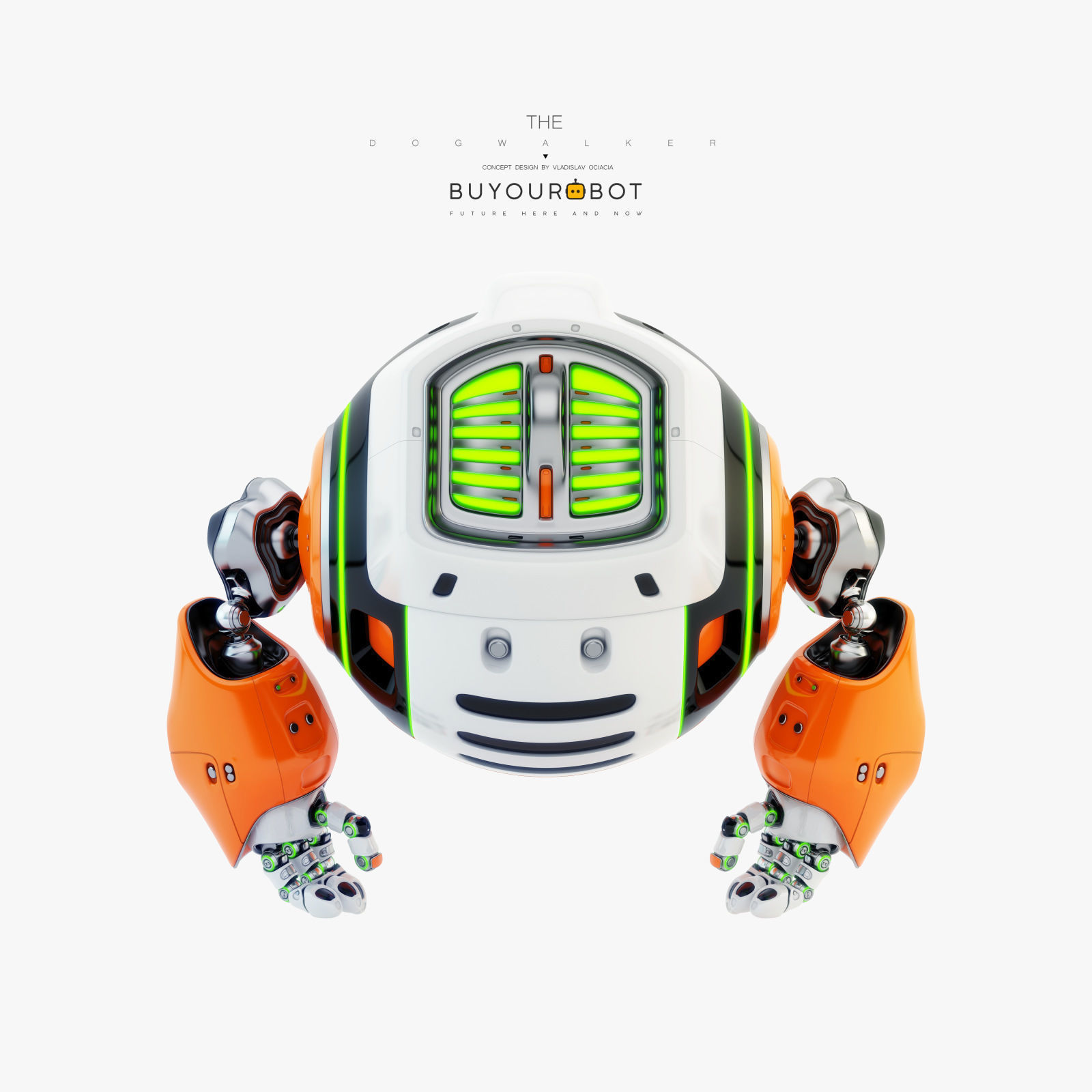 Dog walker III bot 3D model_4