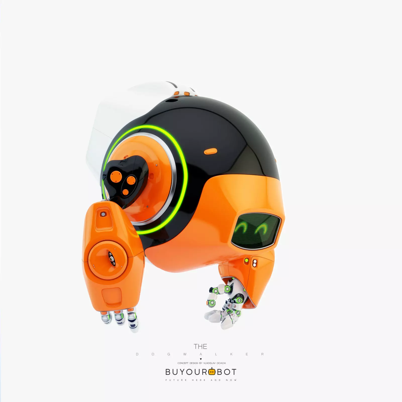 Dog walker III bot 3D model_0