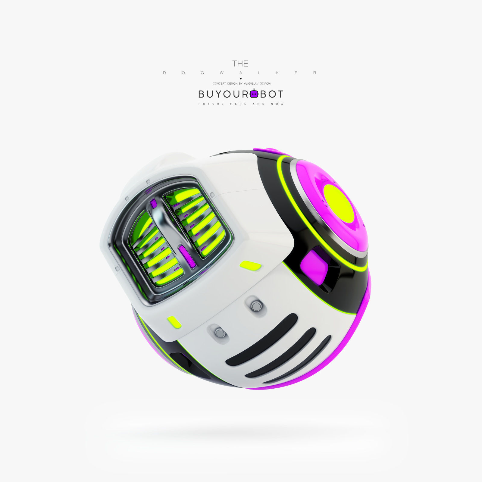 Dog walker II bot 3D model_3