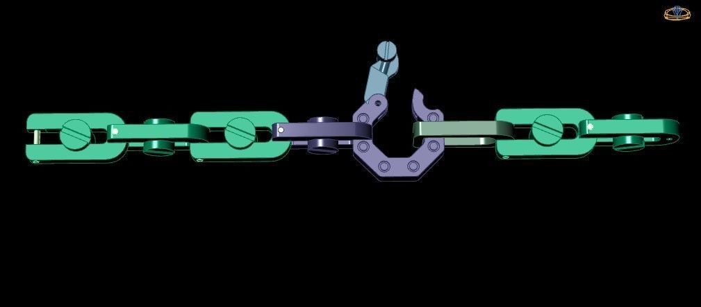  links and lock  with bolts  3D print model_1