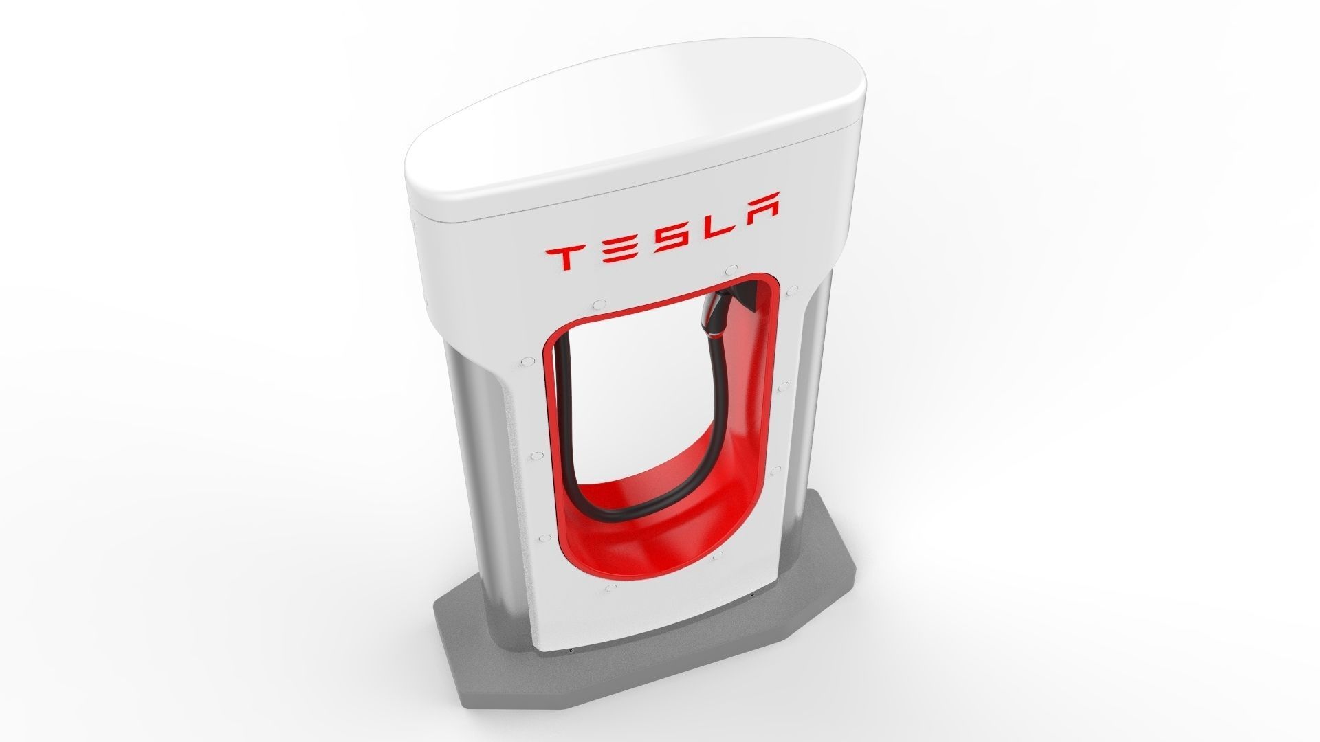 Tesla Electric Vehicle Charging Station 3D model_11