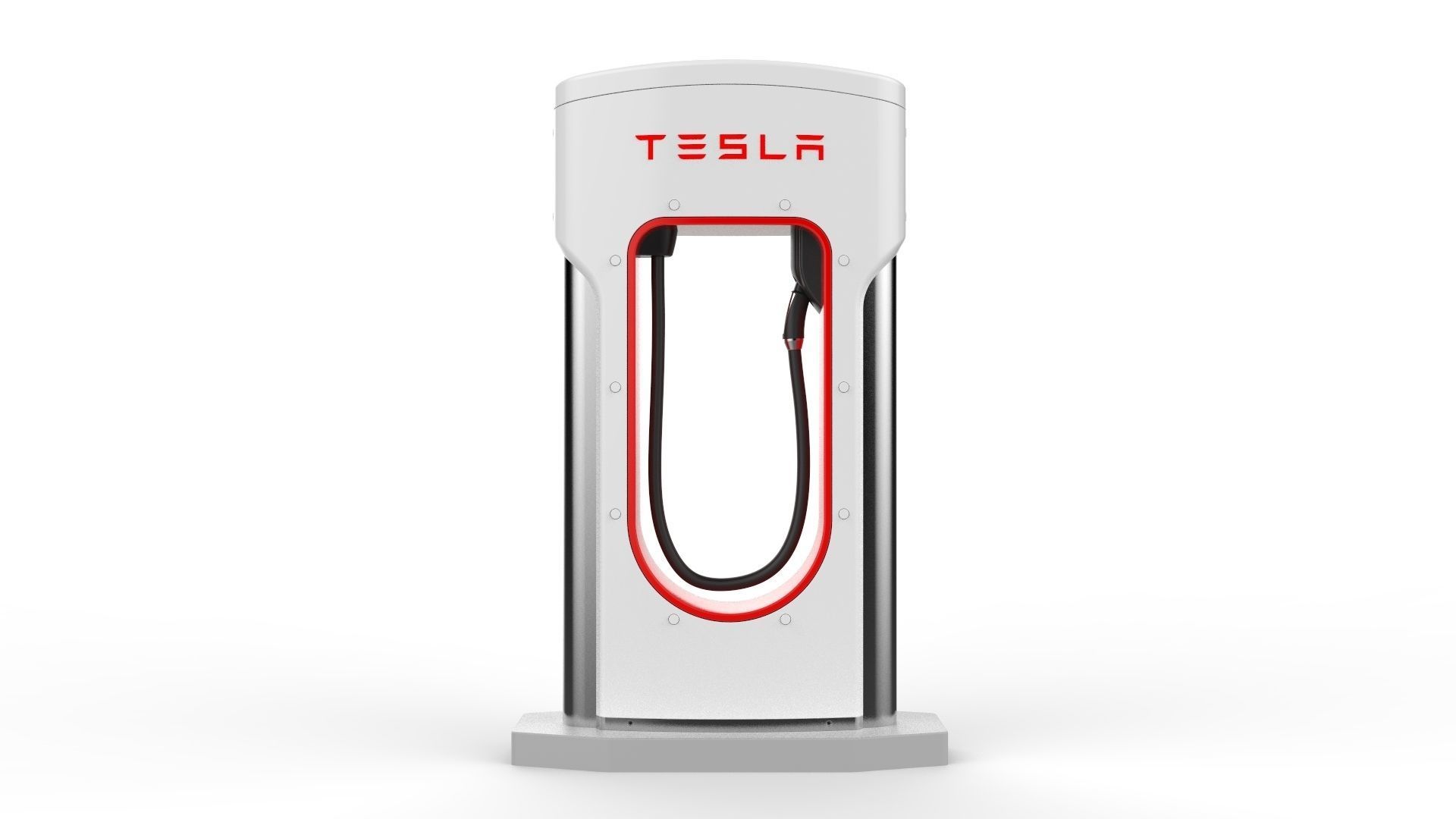 Tesla Electric Vehicle Charging Station 3D model_5