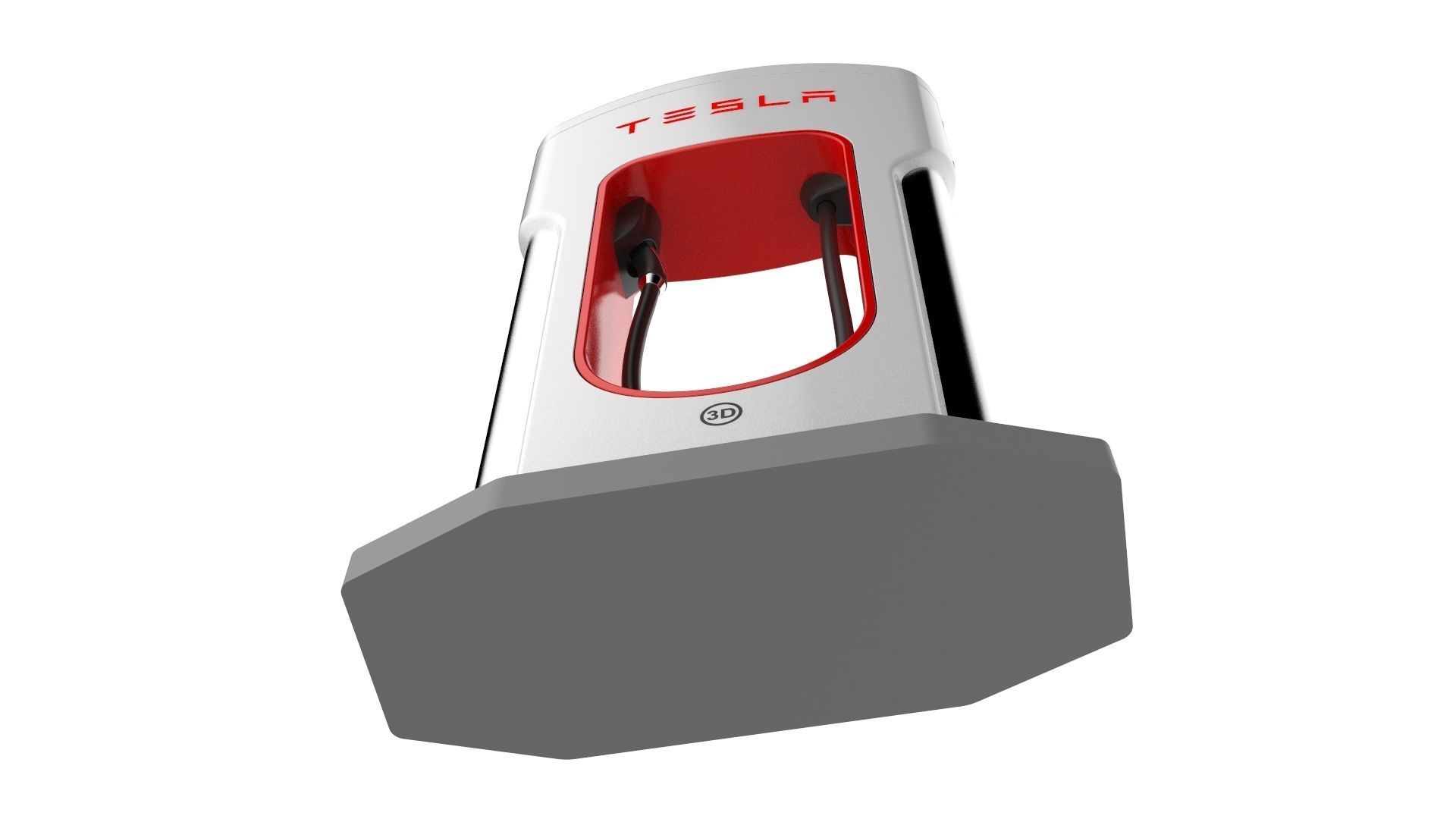 Tesla Electric Vehicle Charging Station 3D model_16