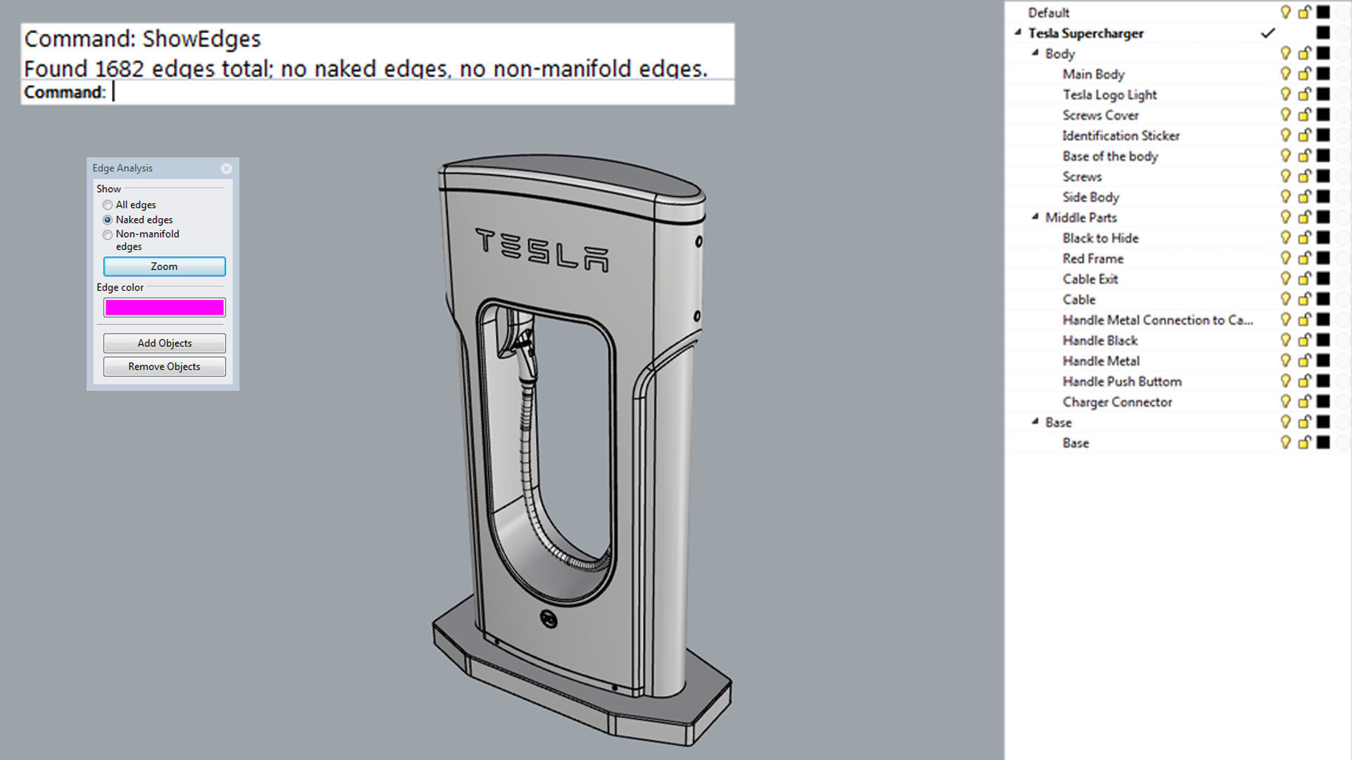 Tesla Electric Vehicle Charging Station 3D model_17