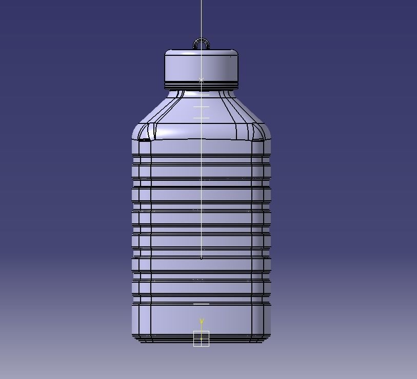 Water Flask 3D print model_3