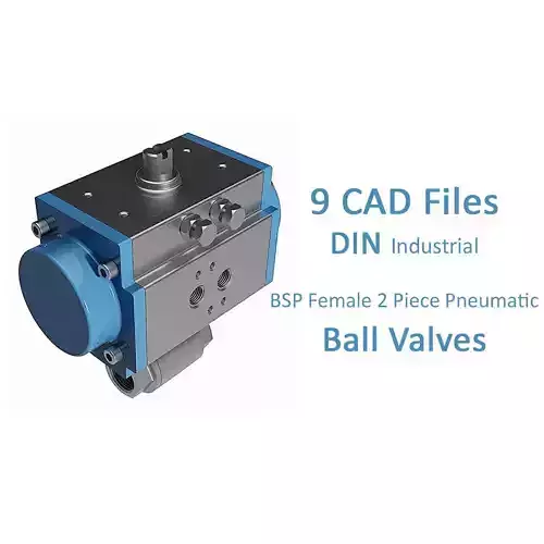 Two Piece Pneumatic Ball Valves - BSP Threaded Ends - 