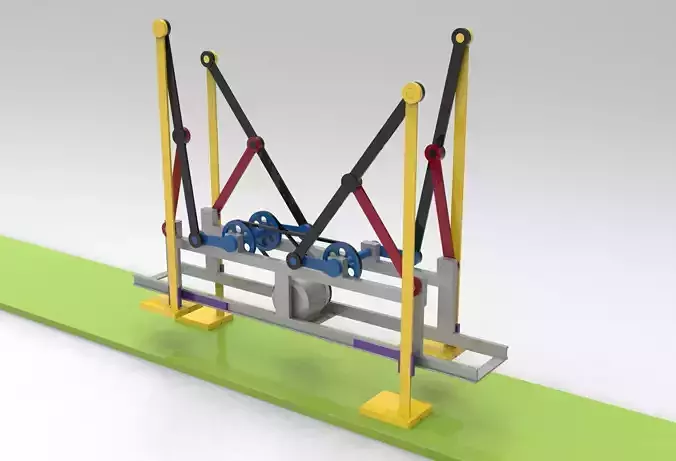 Walking leg mechanism 3D model