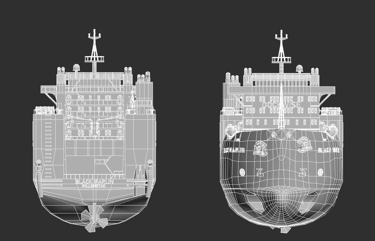 Black Marlin lowpoly Low-poly 3D model_13