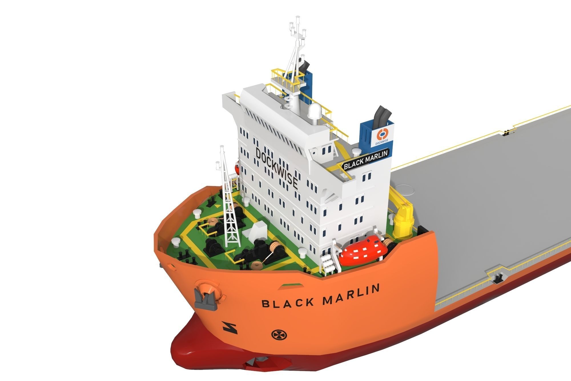 Black Marlin lowpoly Low-poly 3D model_4